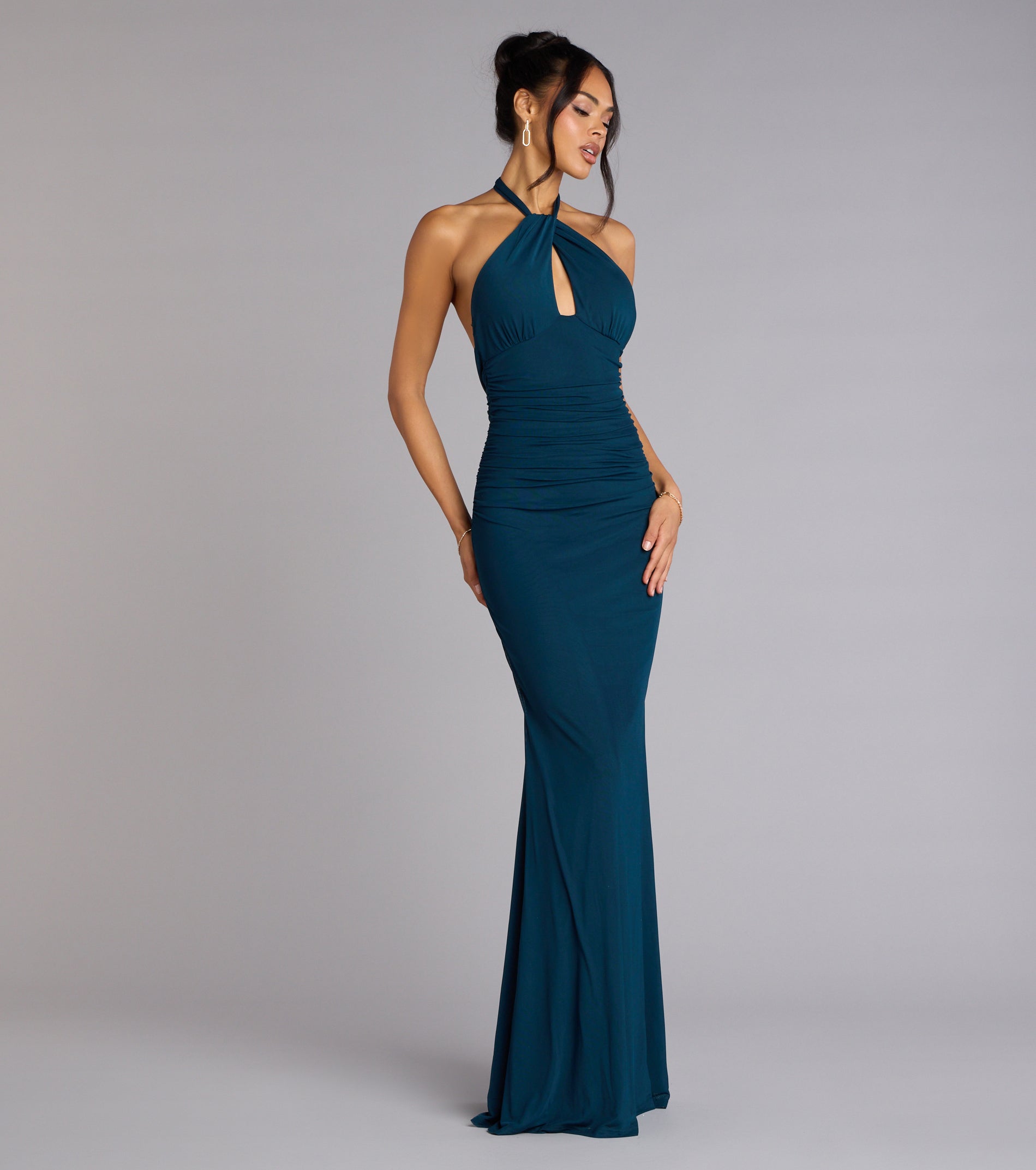 Elina Halter Cutout Mermaid Dress - Image 8