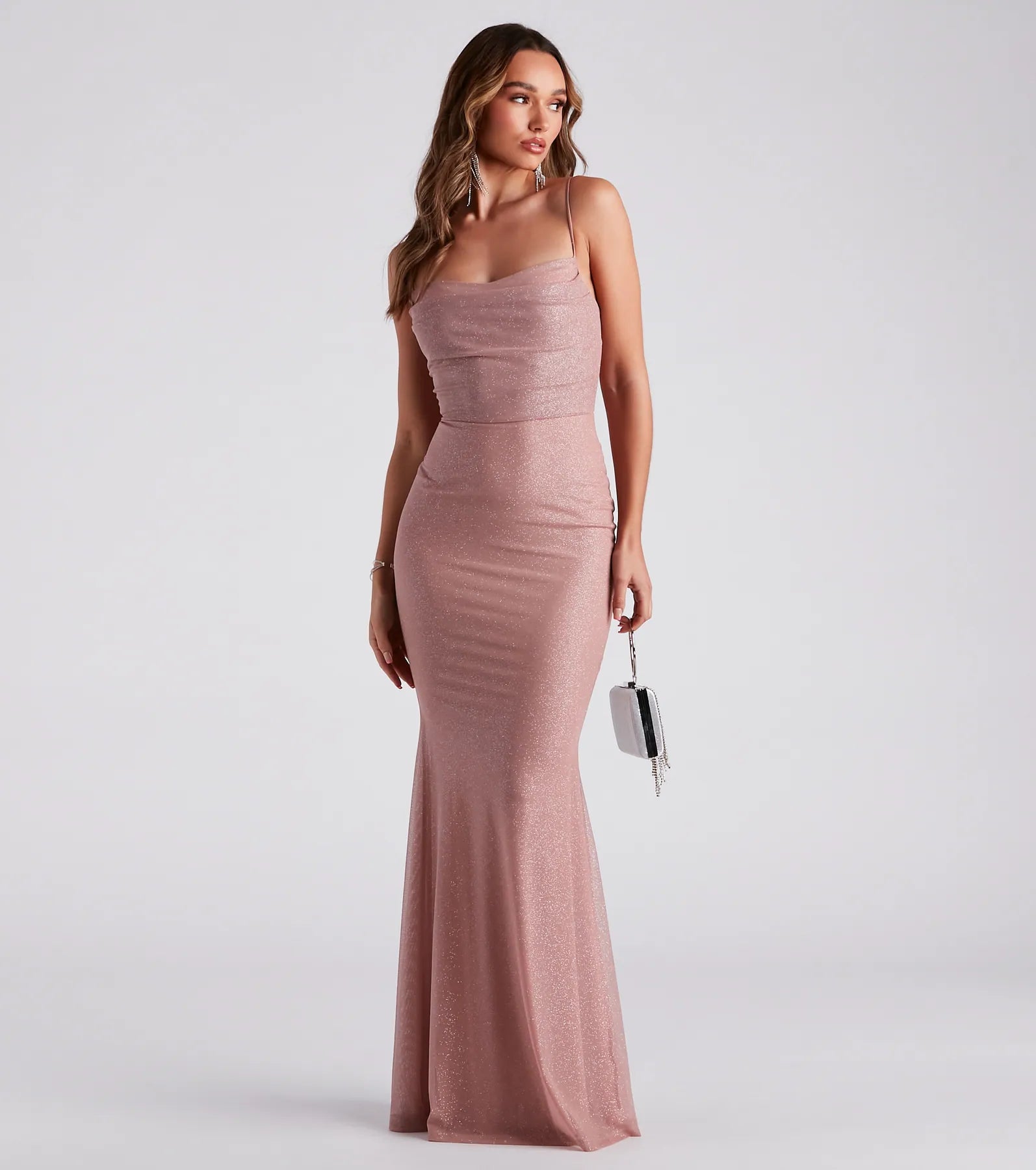 Addison Glitter Mesh Formal Dress - Image 13