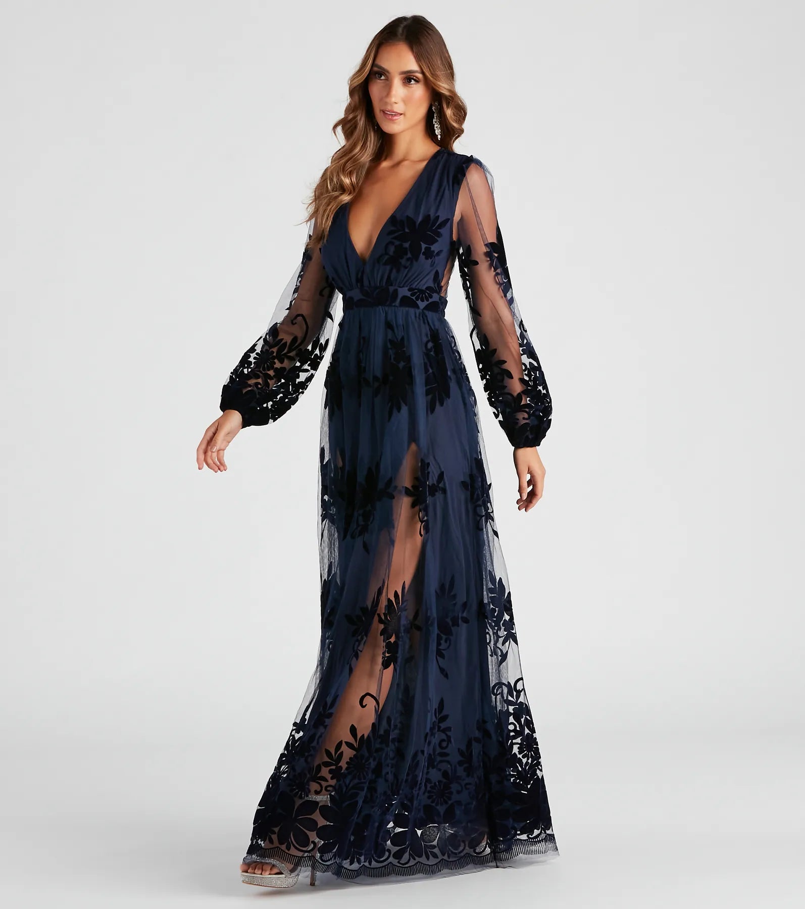 Evelyn Formal Plunge A-Line Dress - Image 11