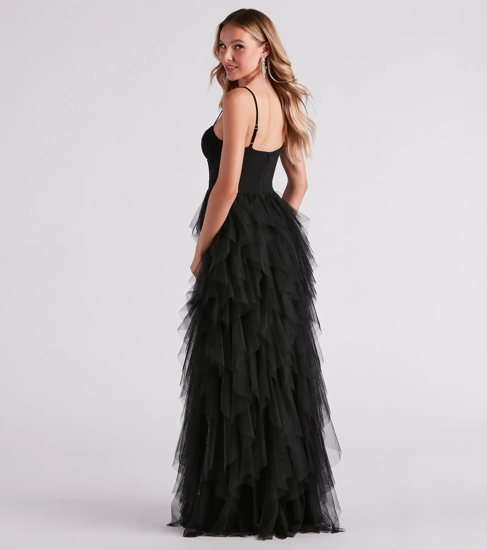 Ruth Formal Lace Tulle Ruffled Dress - Image 2
