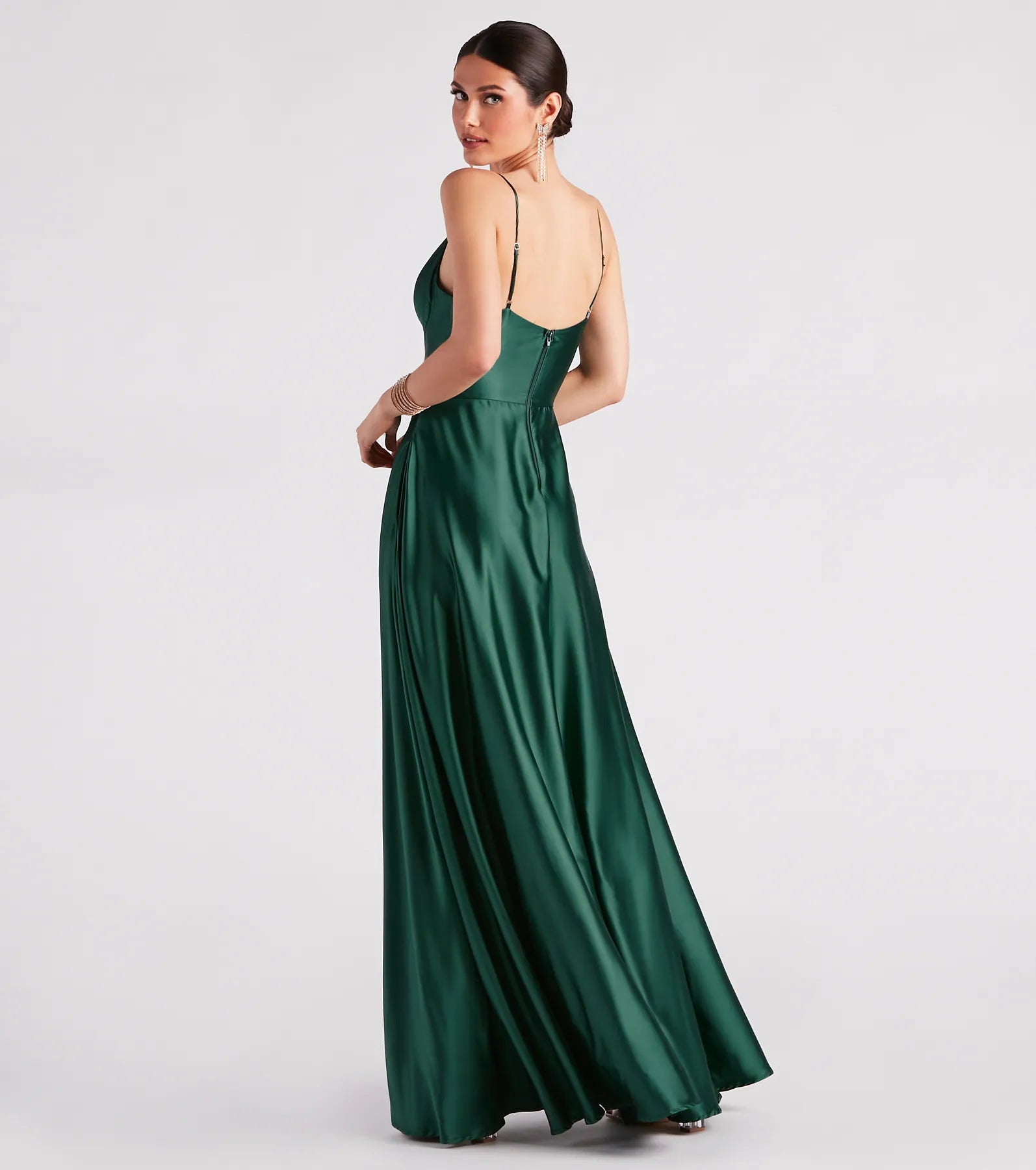 Anya Satin Sleeveless A-line Formal Dress - Image 2