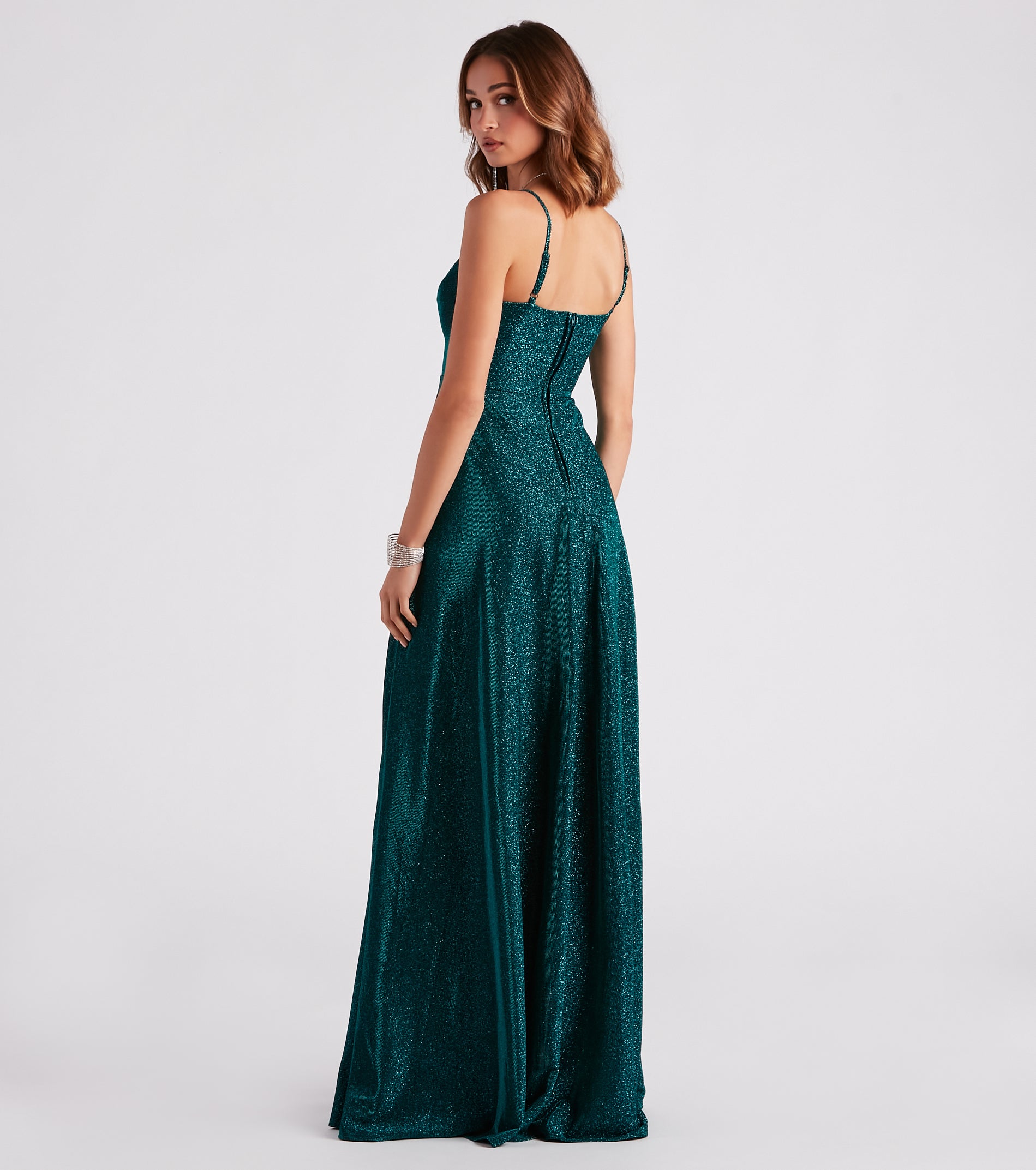 Mckenna Formal Glitter A-Line Dress - Image 2