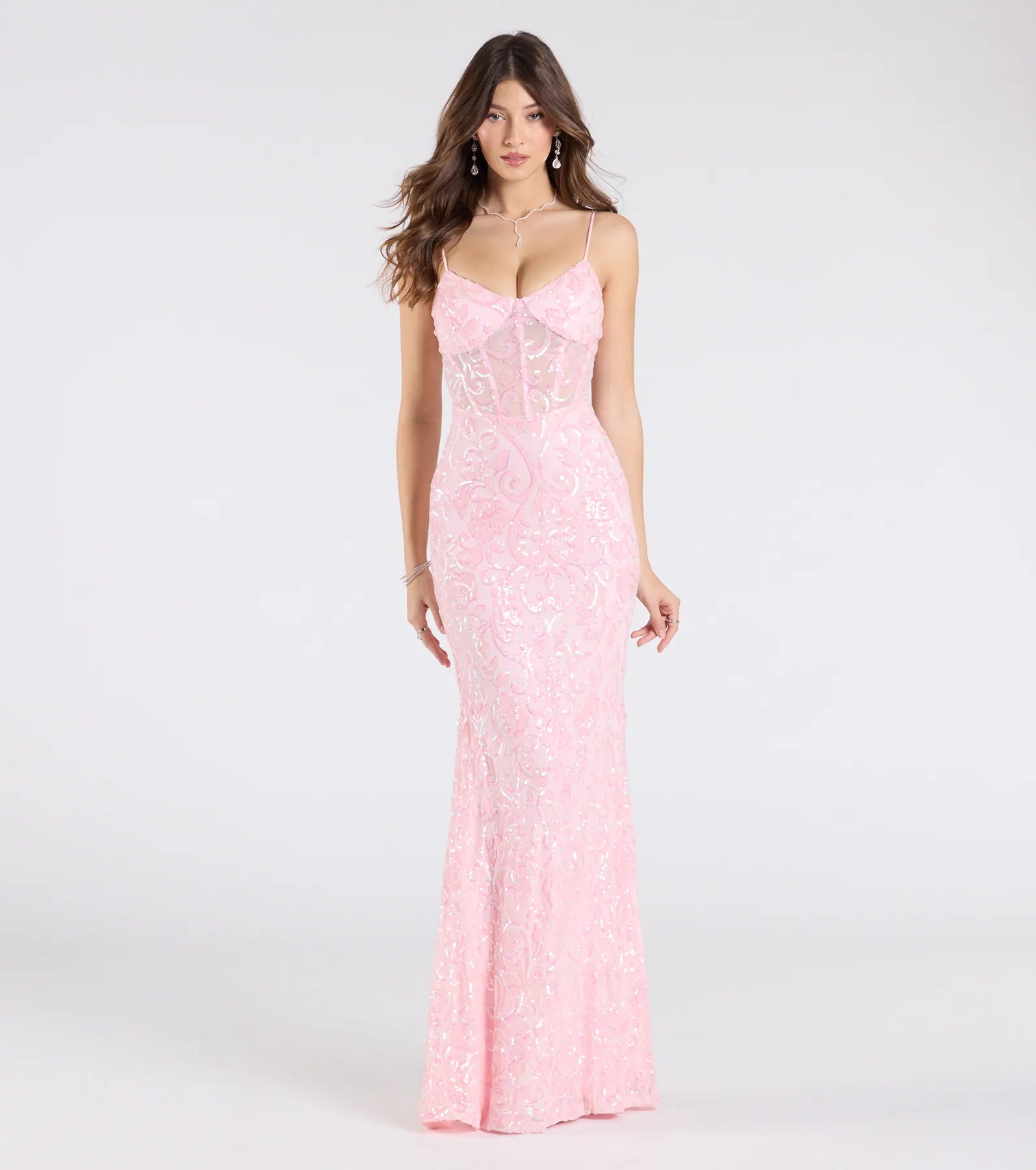 Rosalia Sweetheart Mermaid Sequin Formal Dress