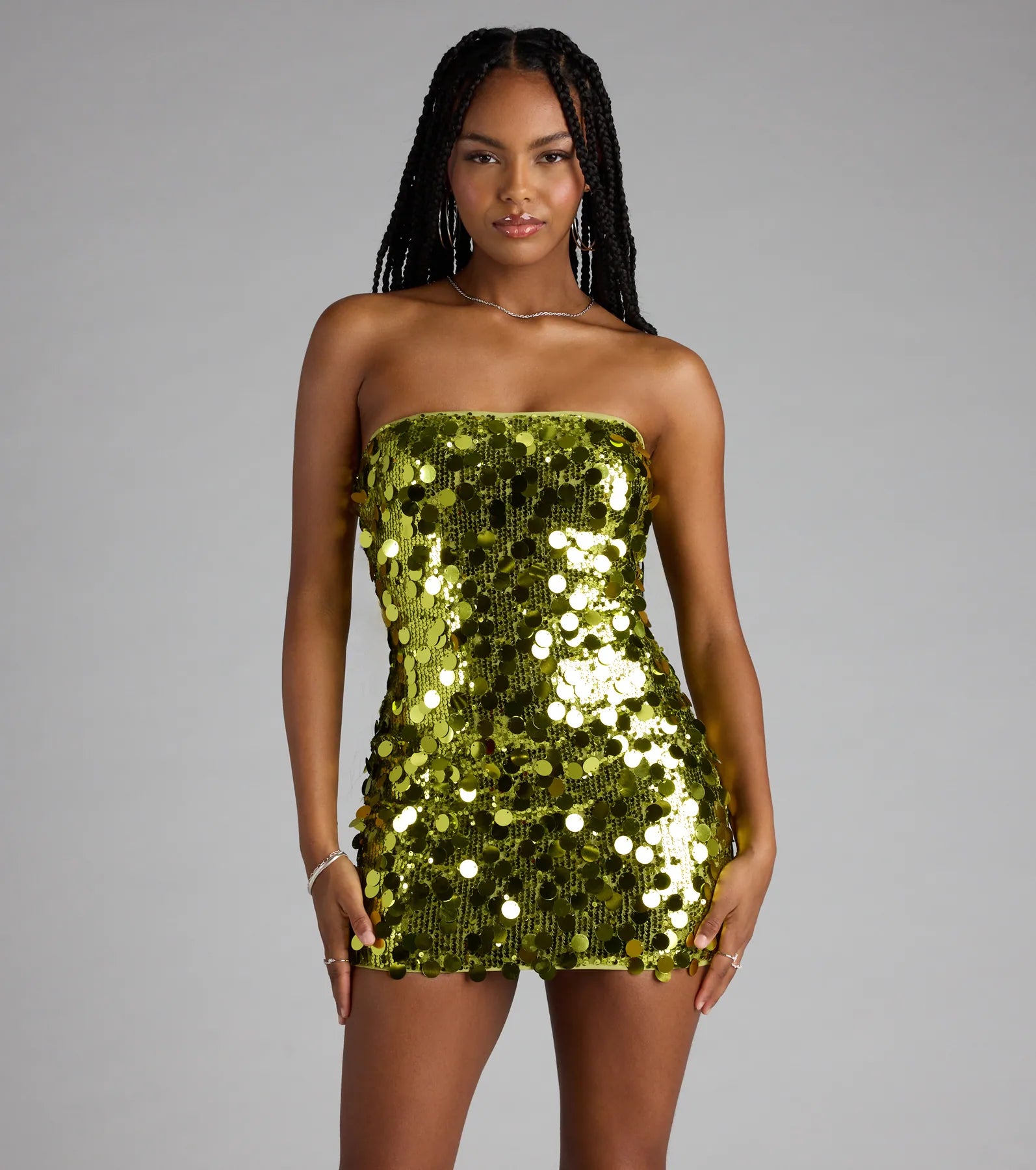 Party-Starter Sequin Strapless Bodycon Mini Dress - Image 2