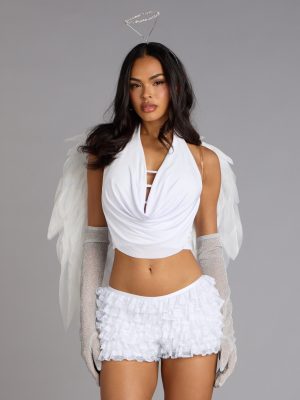 Sultry Sweet Cowl Neck Crop Top