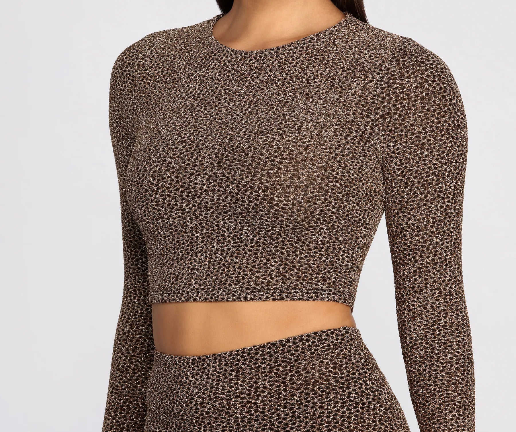Glitz And Shimmer Crop Top - Image 3