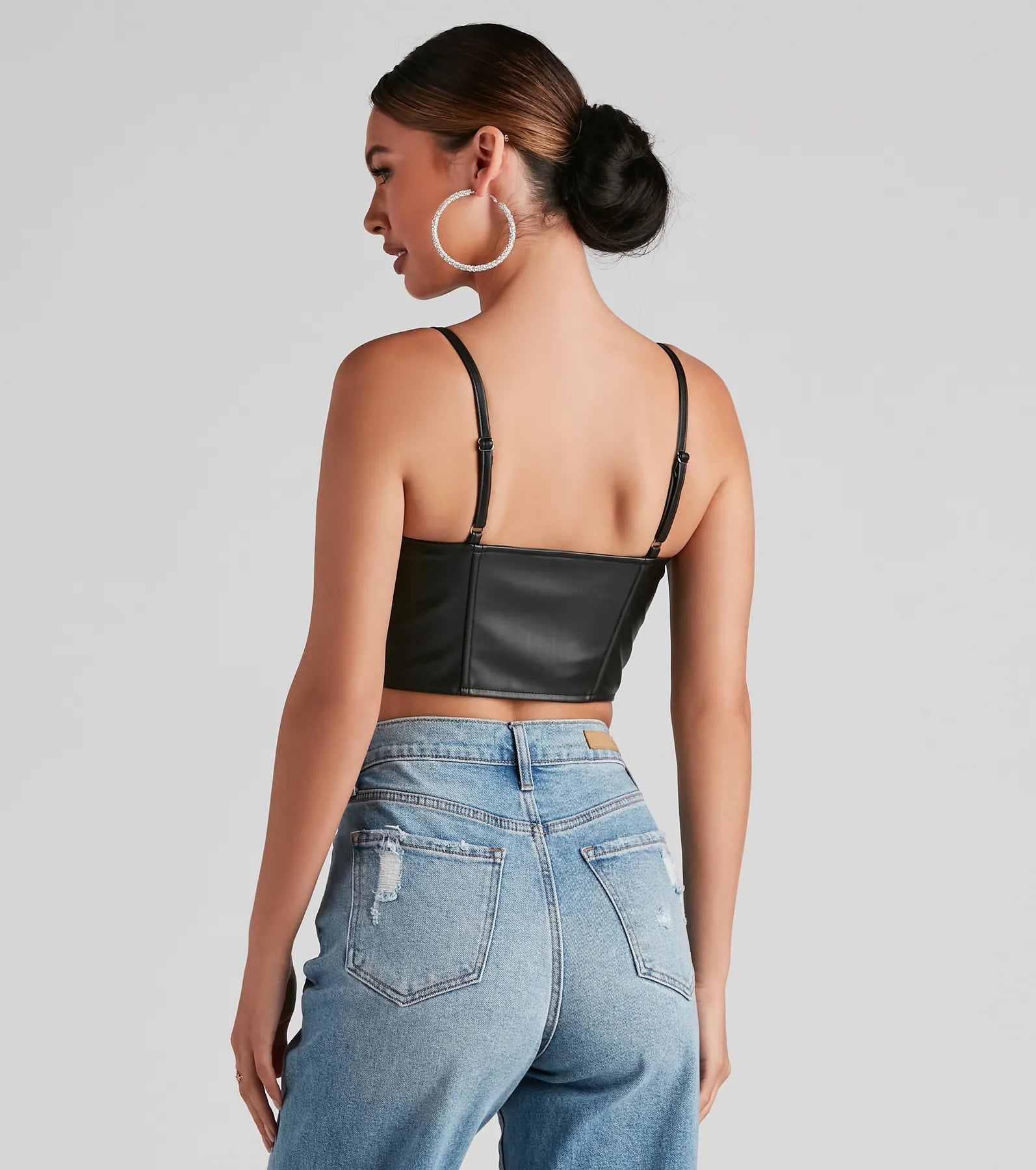 Bold Moment Faux Leather Corset Top - Image 7