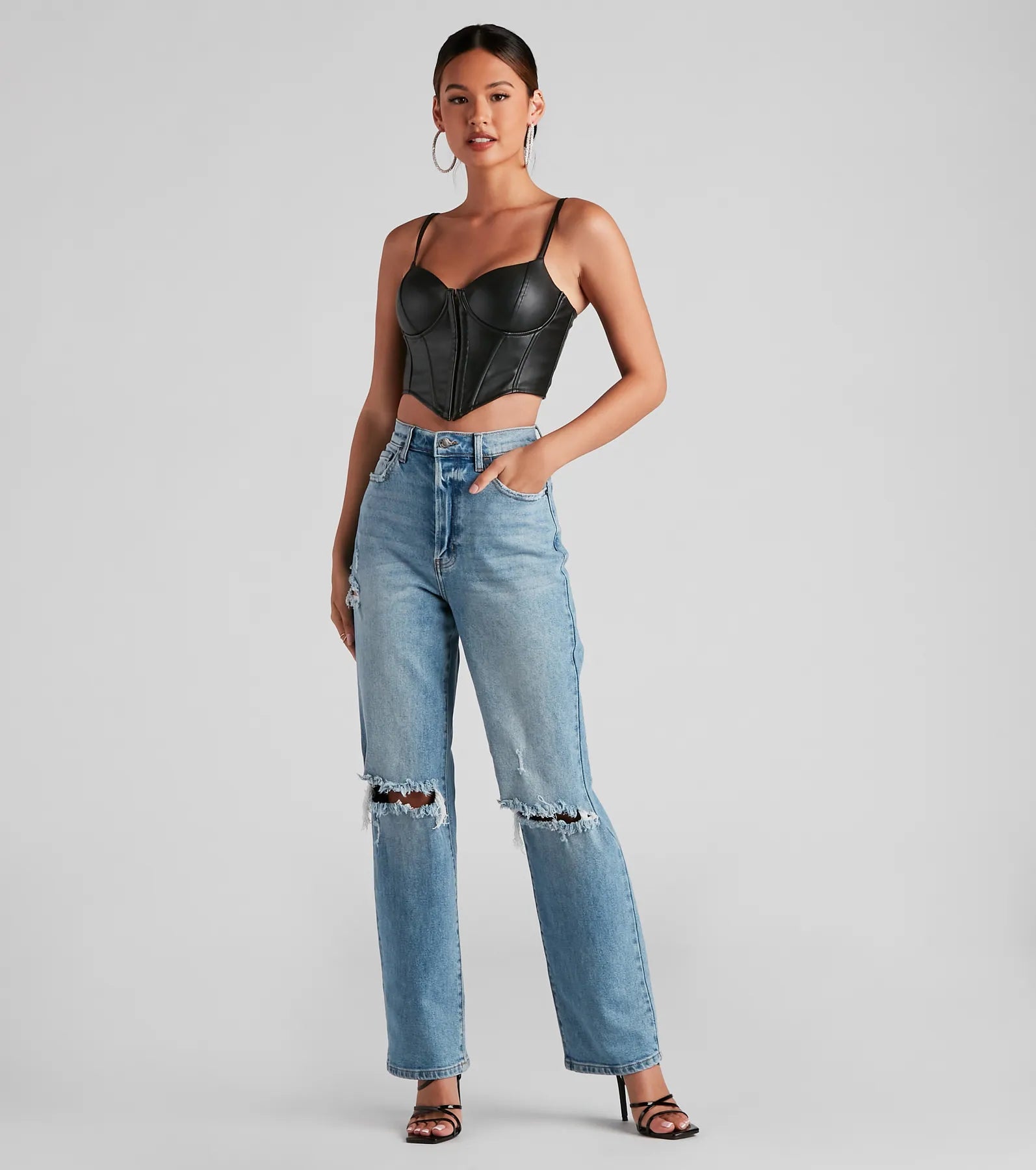 Bold Moment Faux Leather Corset Top - Image 8
