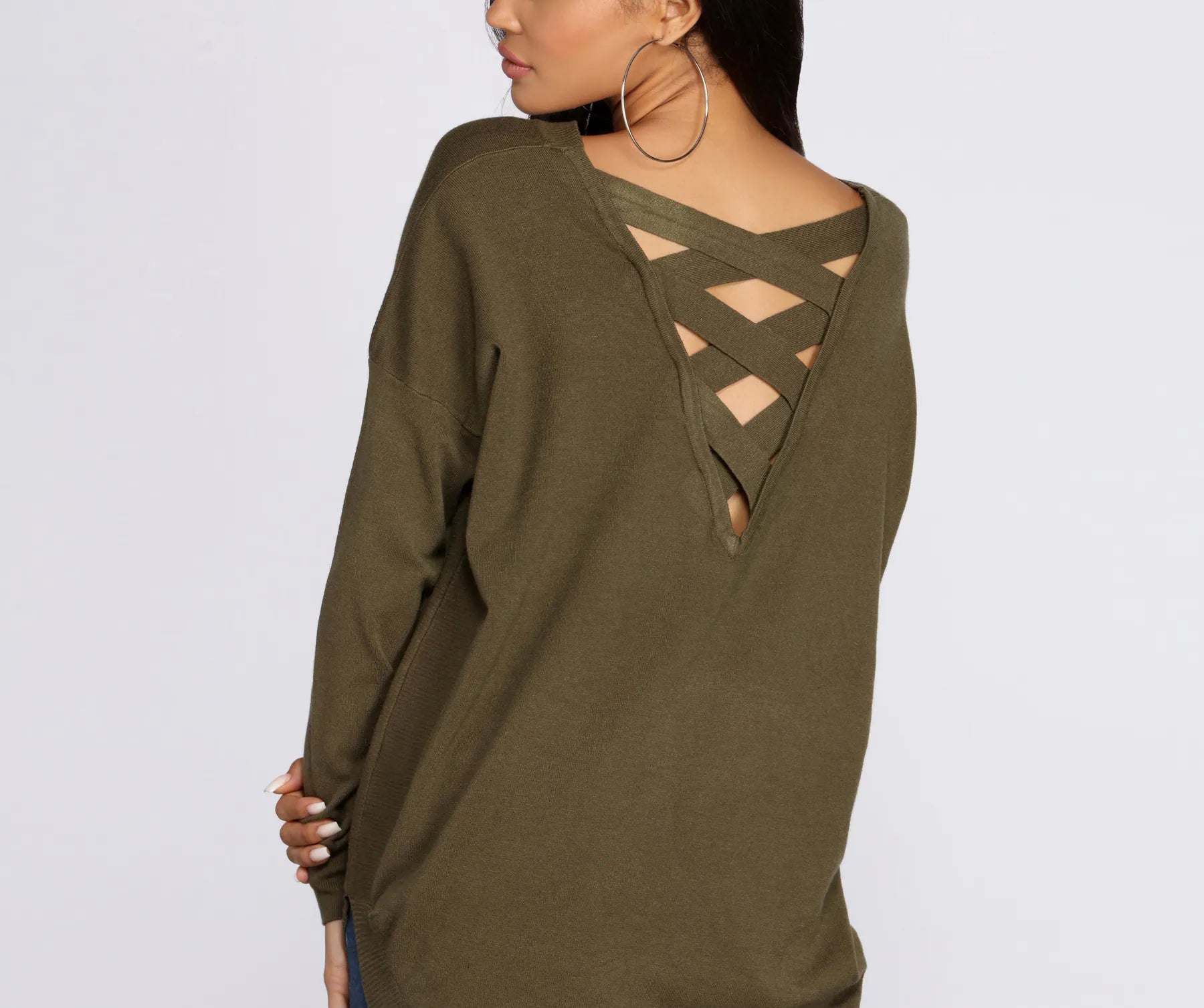Cozy Vibes Lattice Tunic - Image 6
