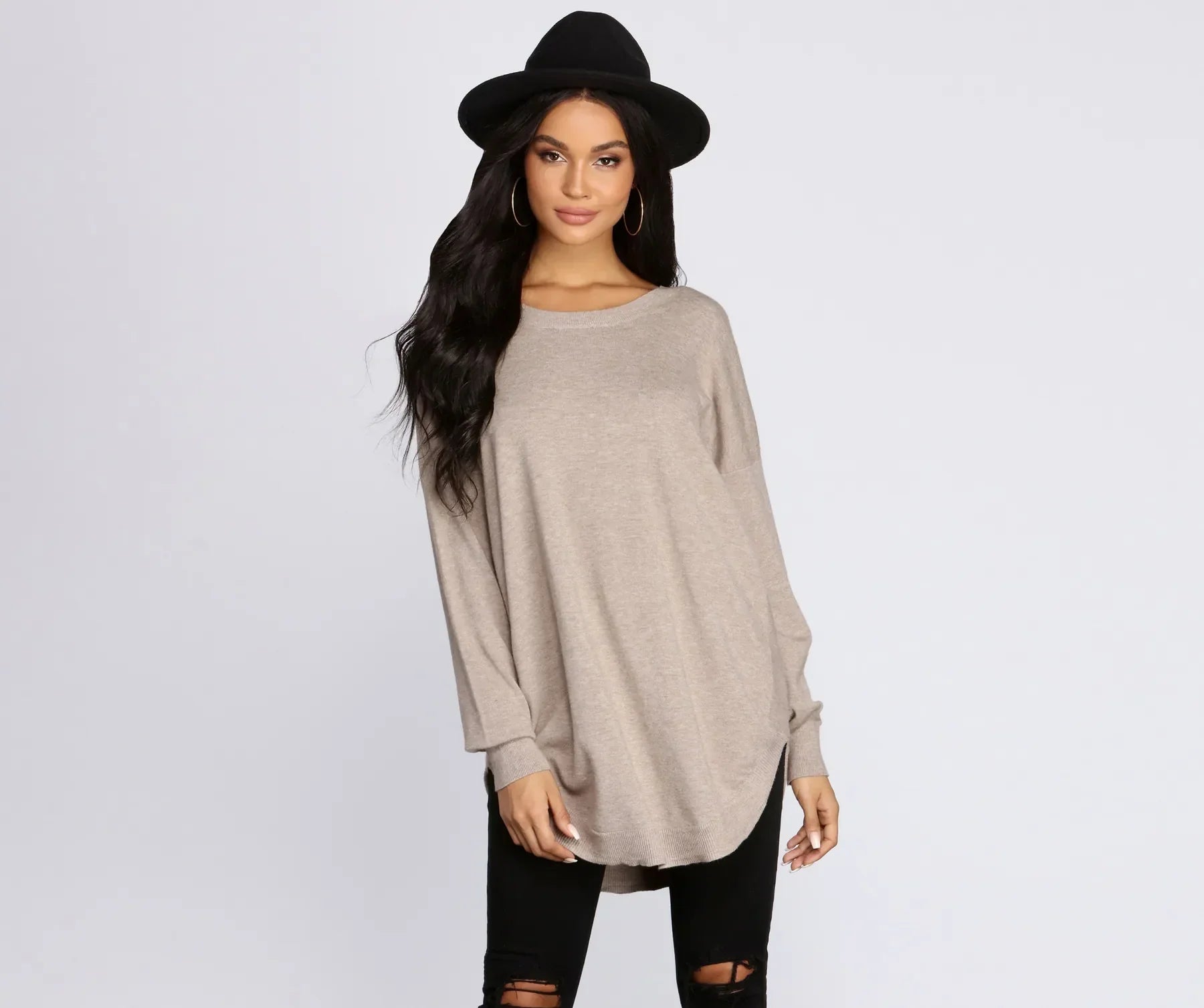 Cozy Vibes Lattice Tunic - Image 2