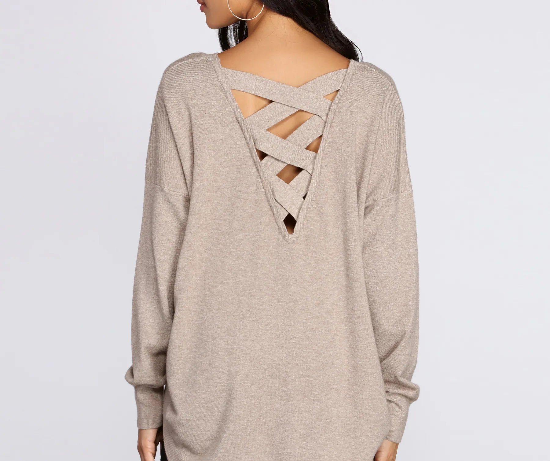 Cozy Vibes Lattice Tunic - Image 4