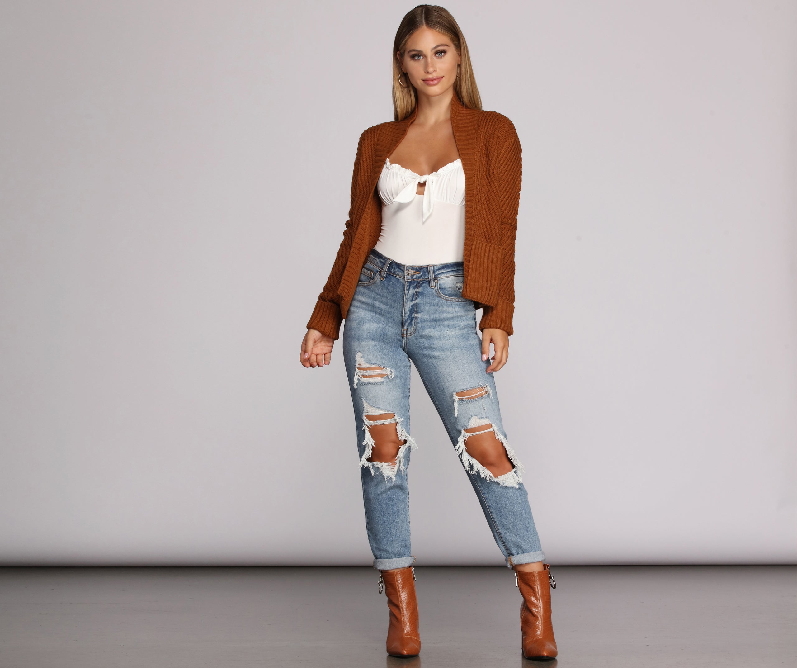 Want It Shawl Knit Cardigan - Image 7