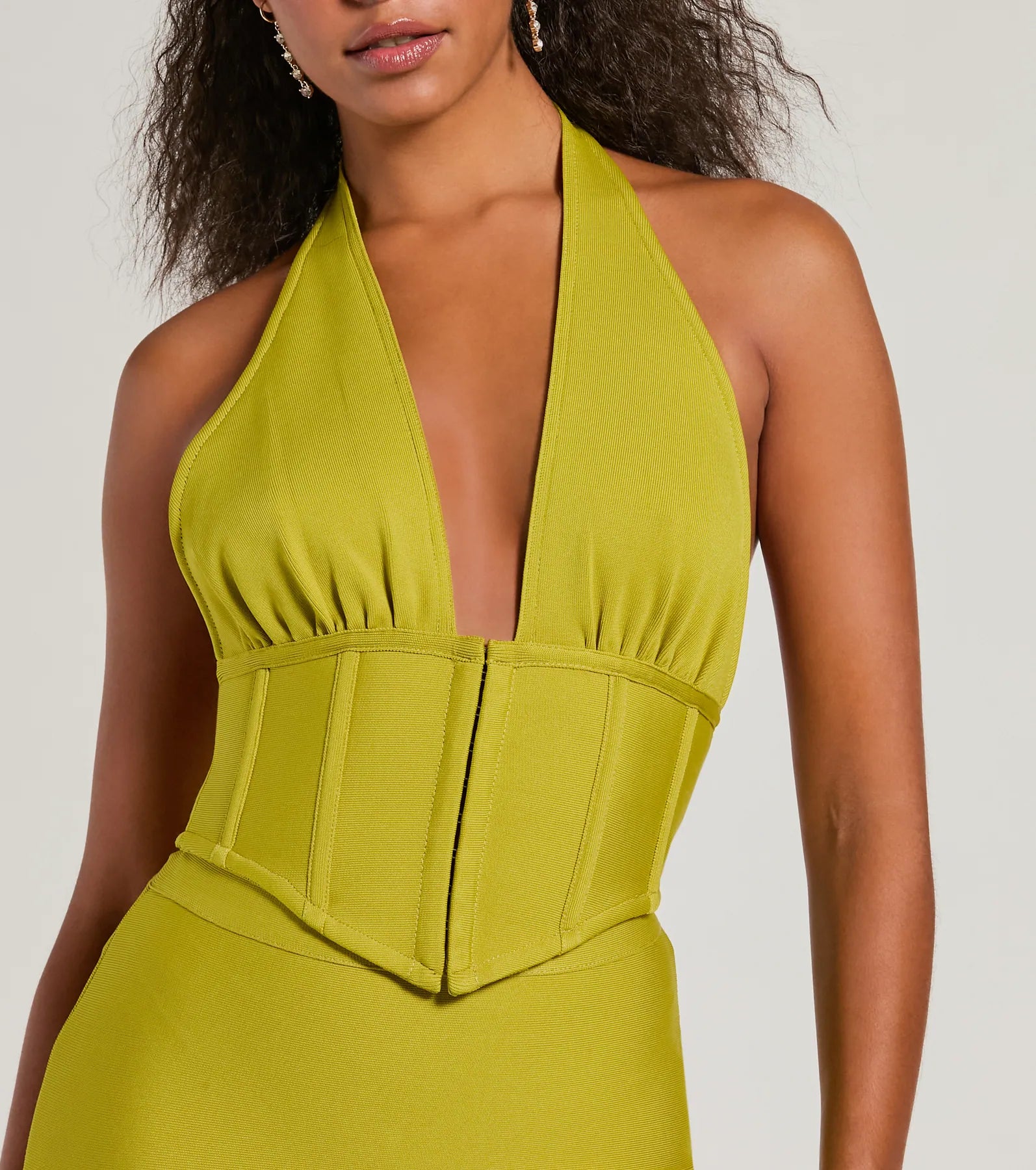 Sculpted Sultry Bandage Halter Crop Top - Image 4
