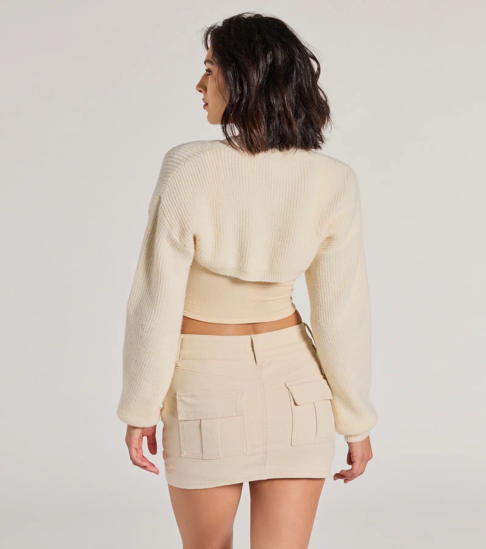 Cozy Babe Long Sleeve Sweater Knit Topper - Image 4