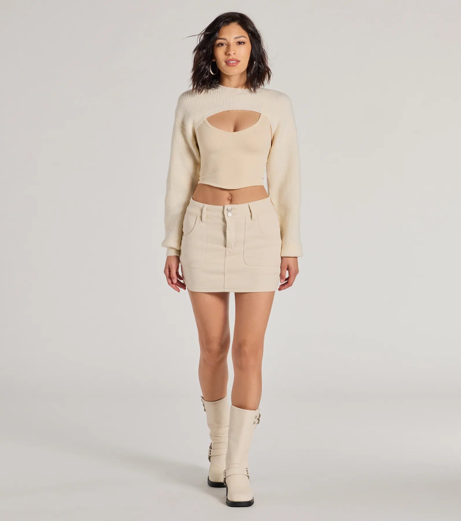 Cozy Babe Long Sleeve Sweater Knit Topper - Image 5