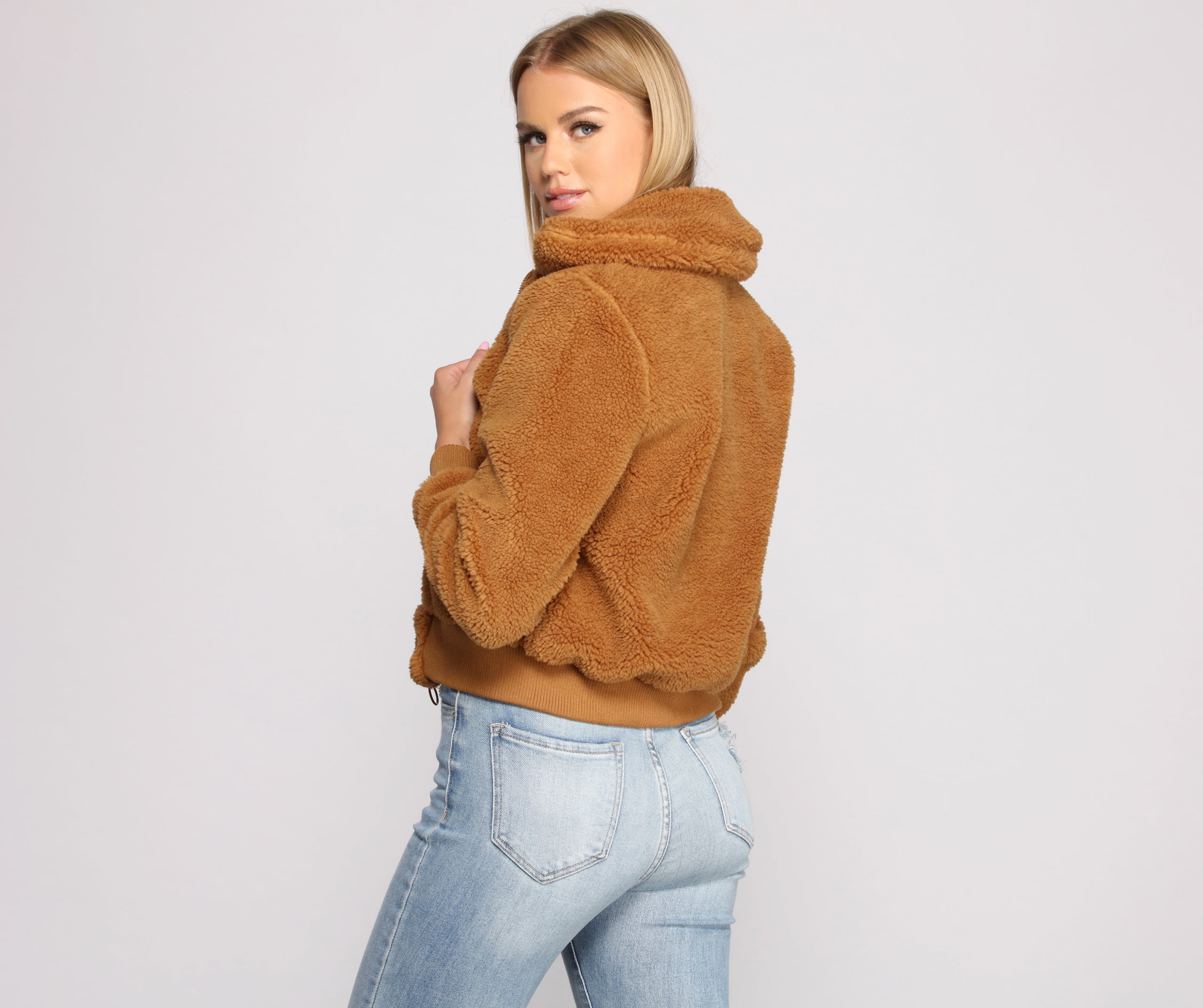 Bundle Up Zip Front Teddy Jacket - Image 2