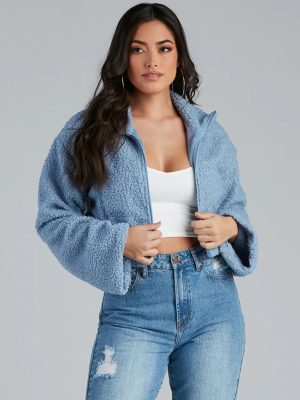 Keep It Chic Sherpa Cropped Jacket