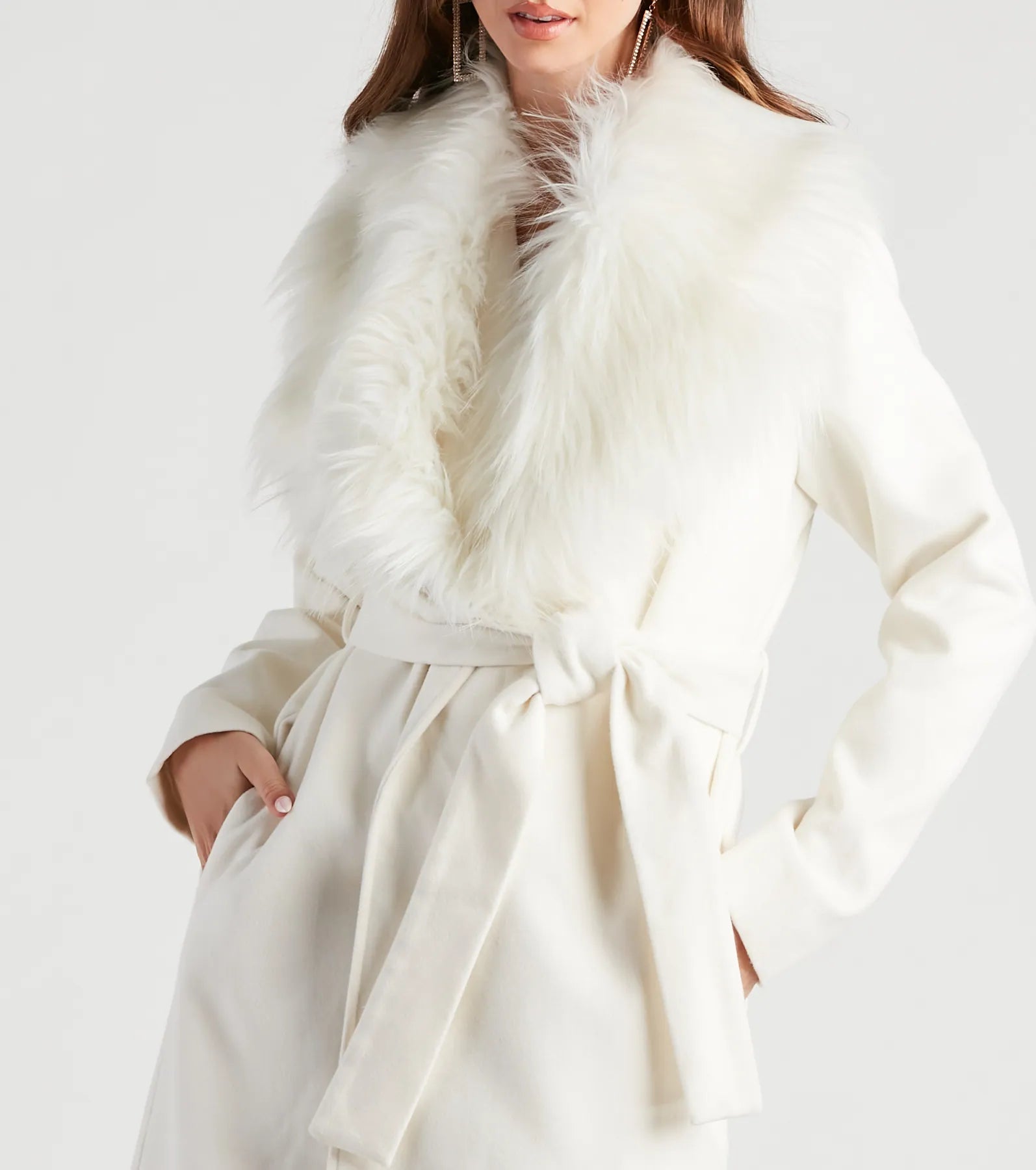 A Formal Affair Faux Fur Jacket - Image 4