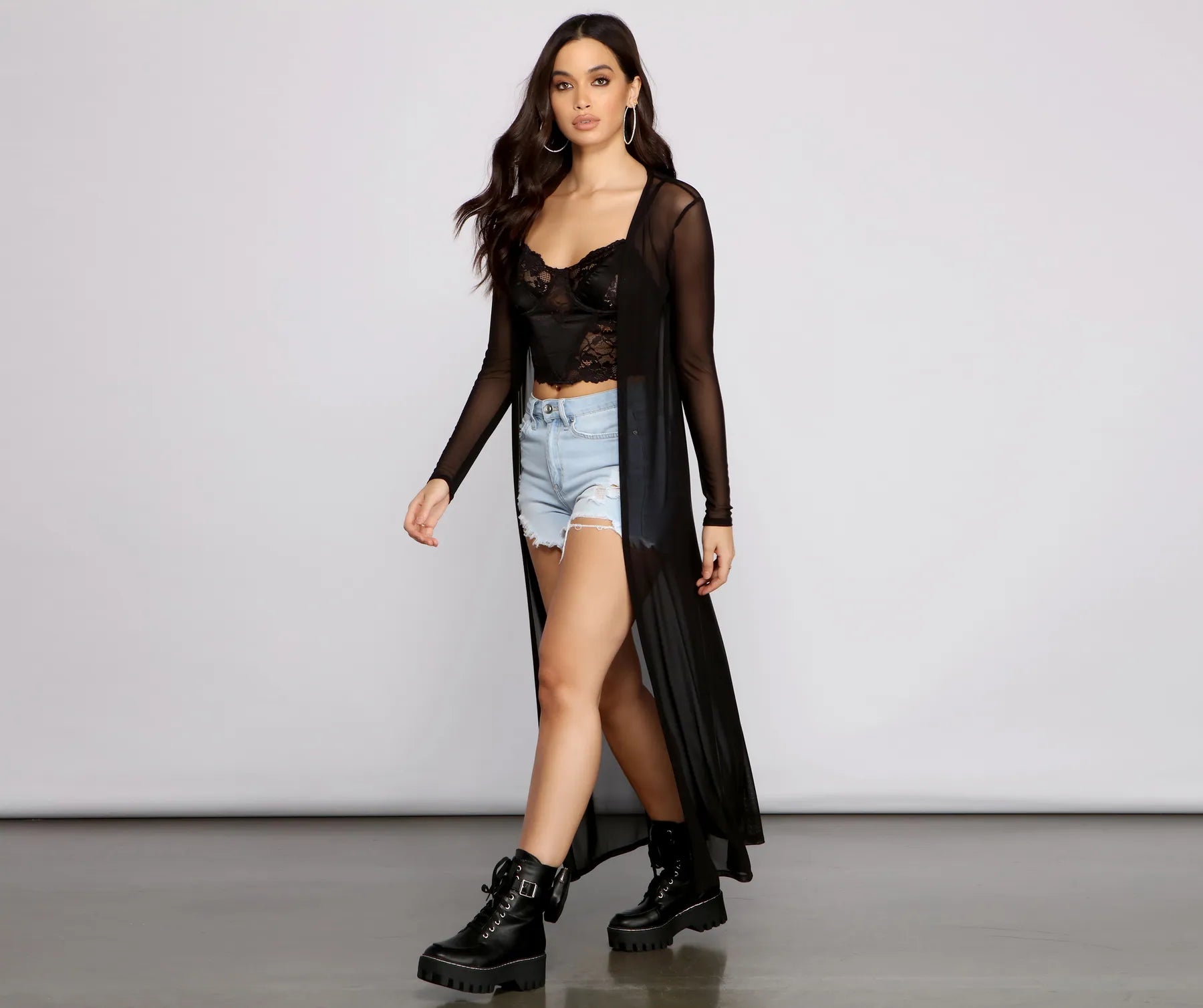 Long Mesh Duster - Image 3