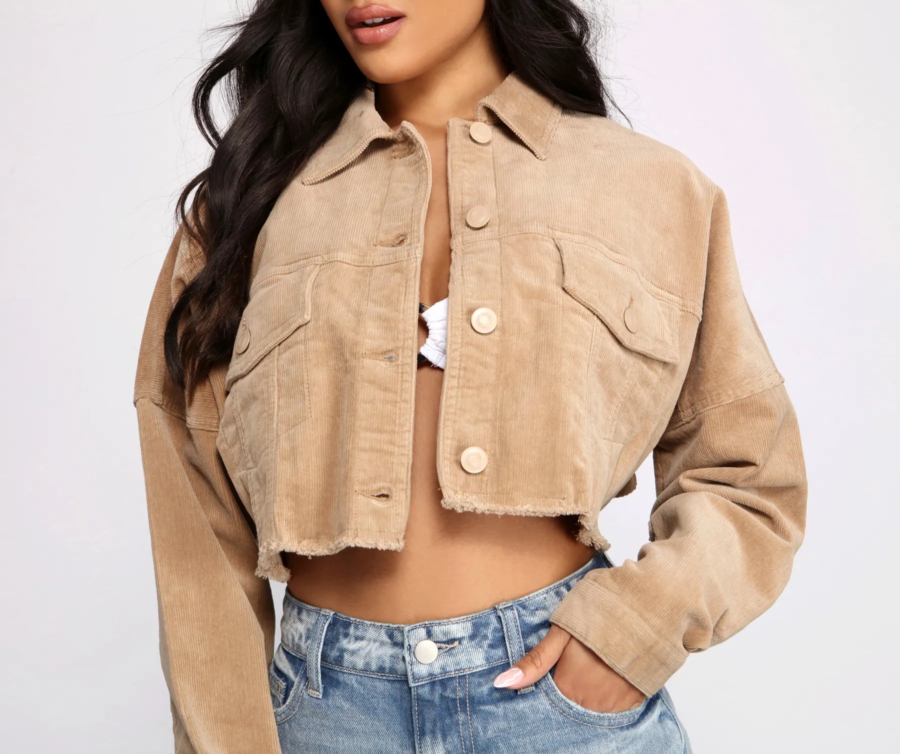 Buttoned Up Corduroy Jacket - Image 5