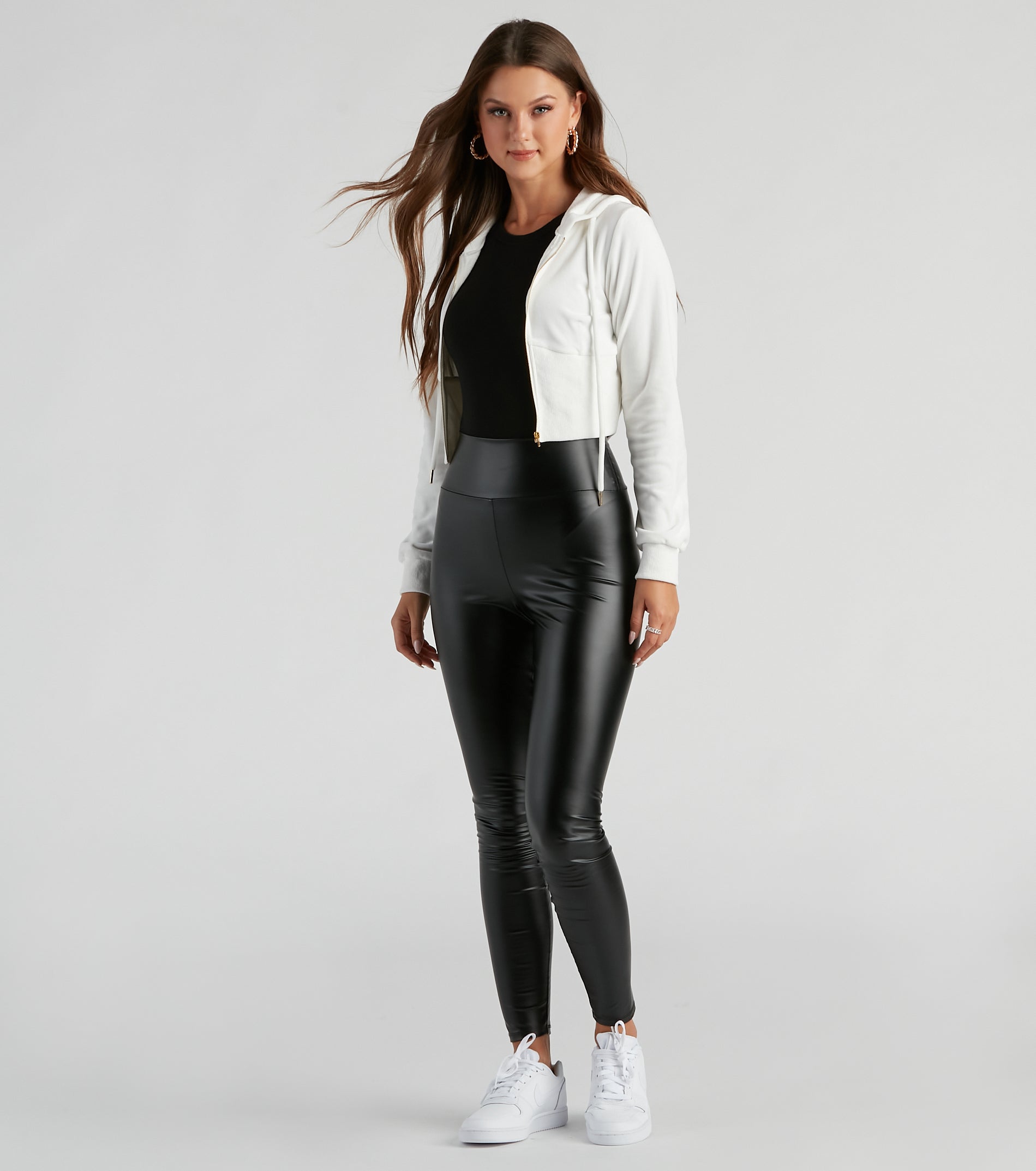 Cozy Basic Velour Hoodie - Image 3