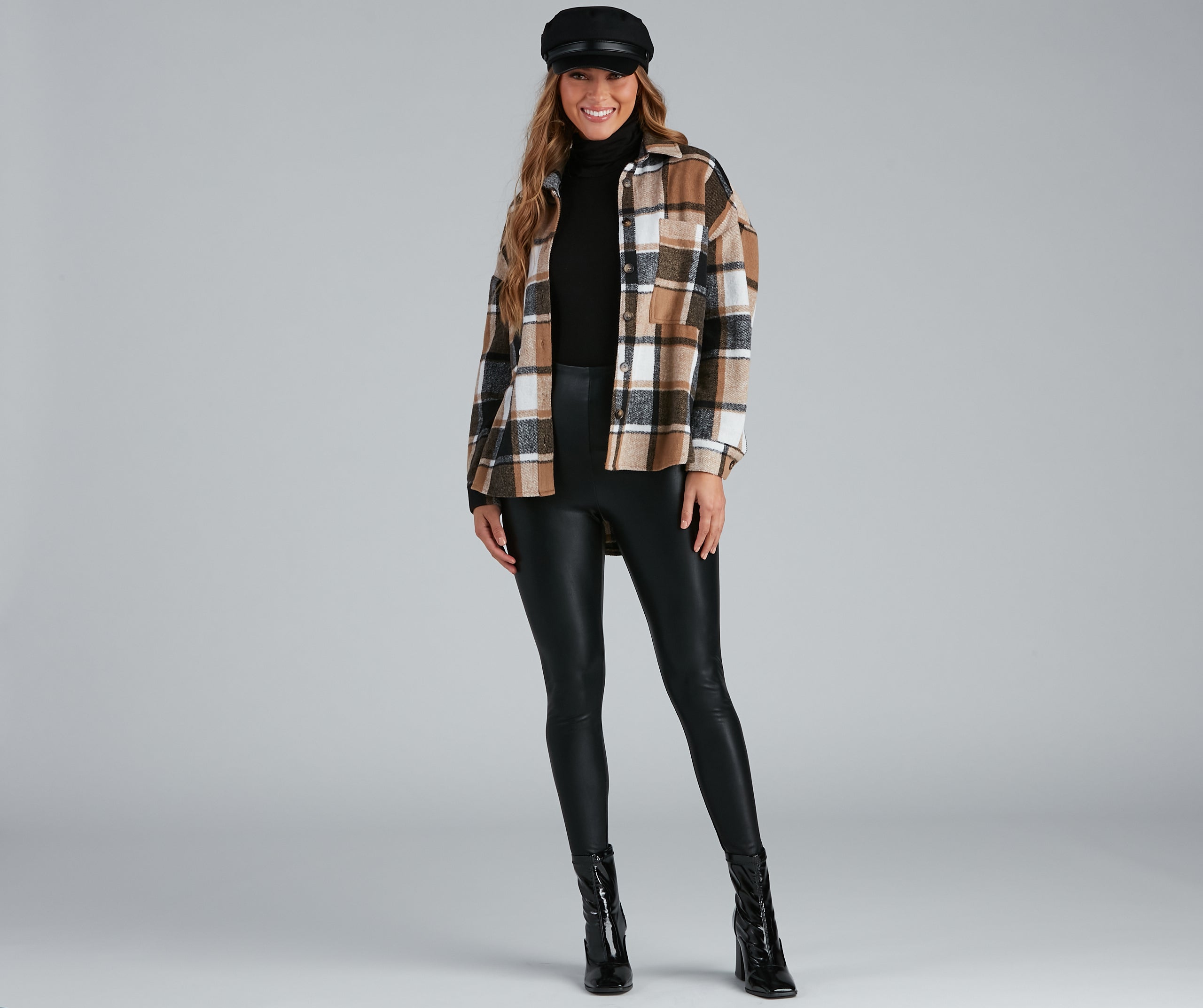 Casual And Chill Plaid Shacket - Image 4