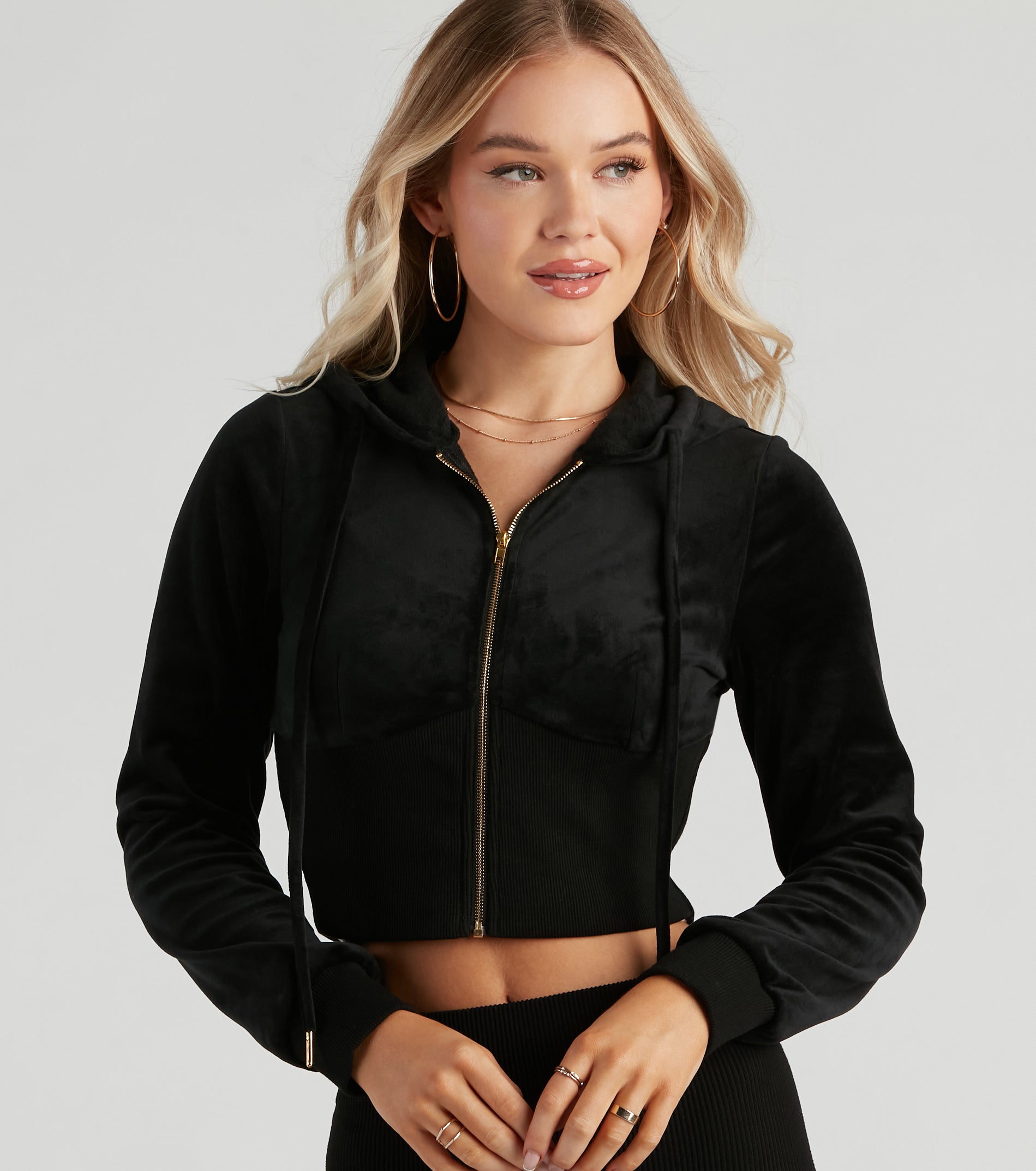 Cozy Basic Velour Hoodie - Image 8