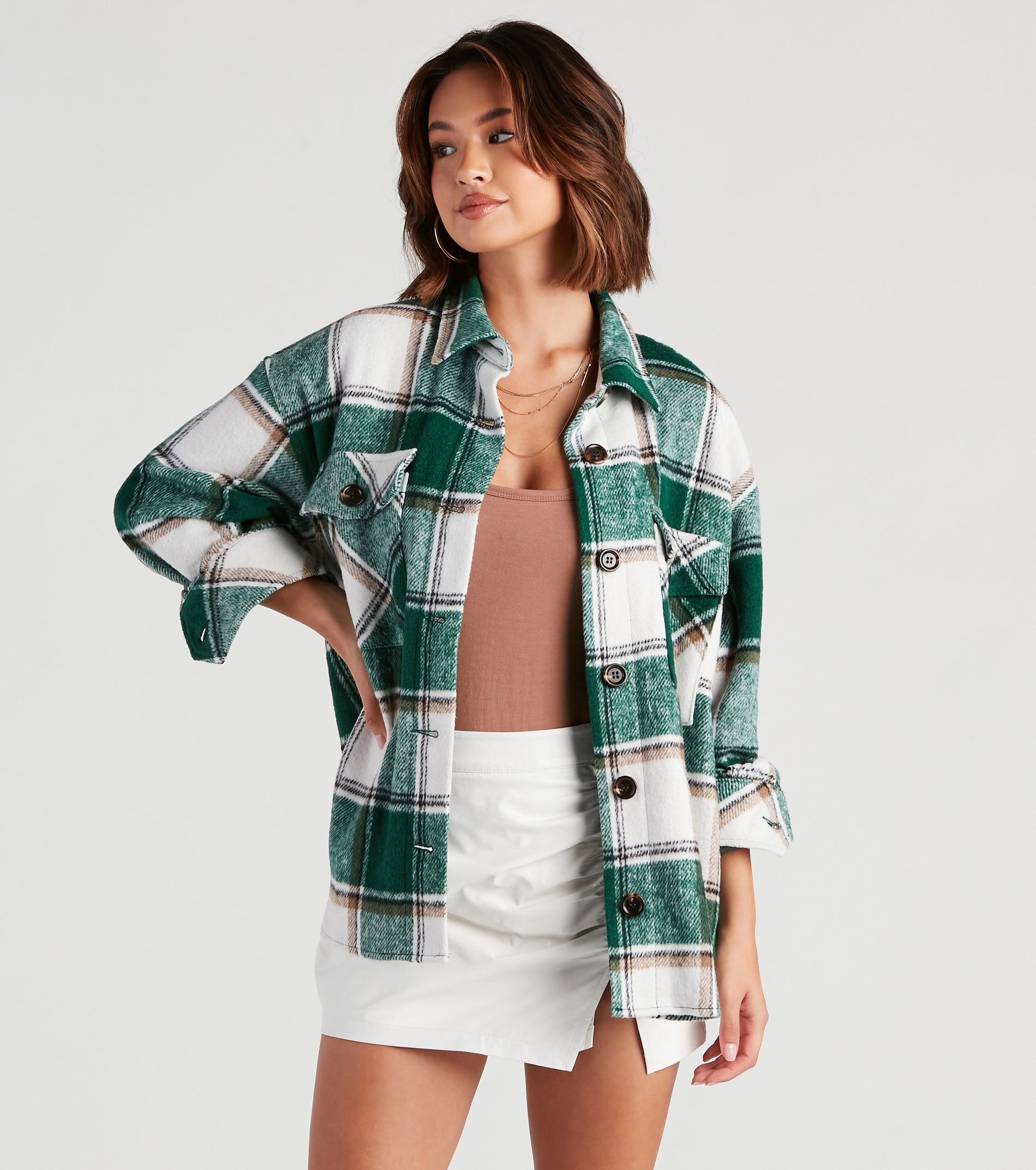 True And Trendy Plaid Shacket - Image 14