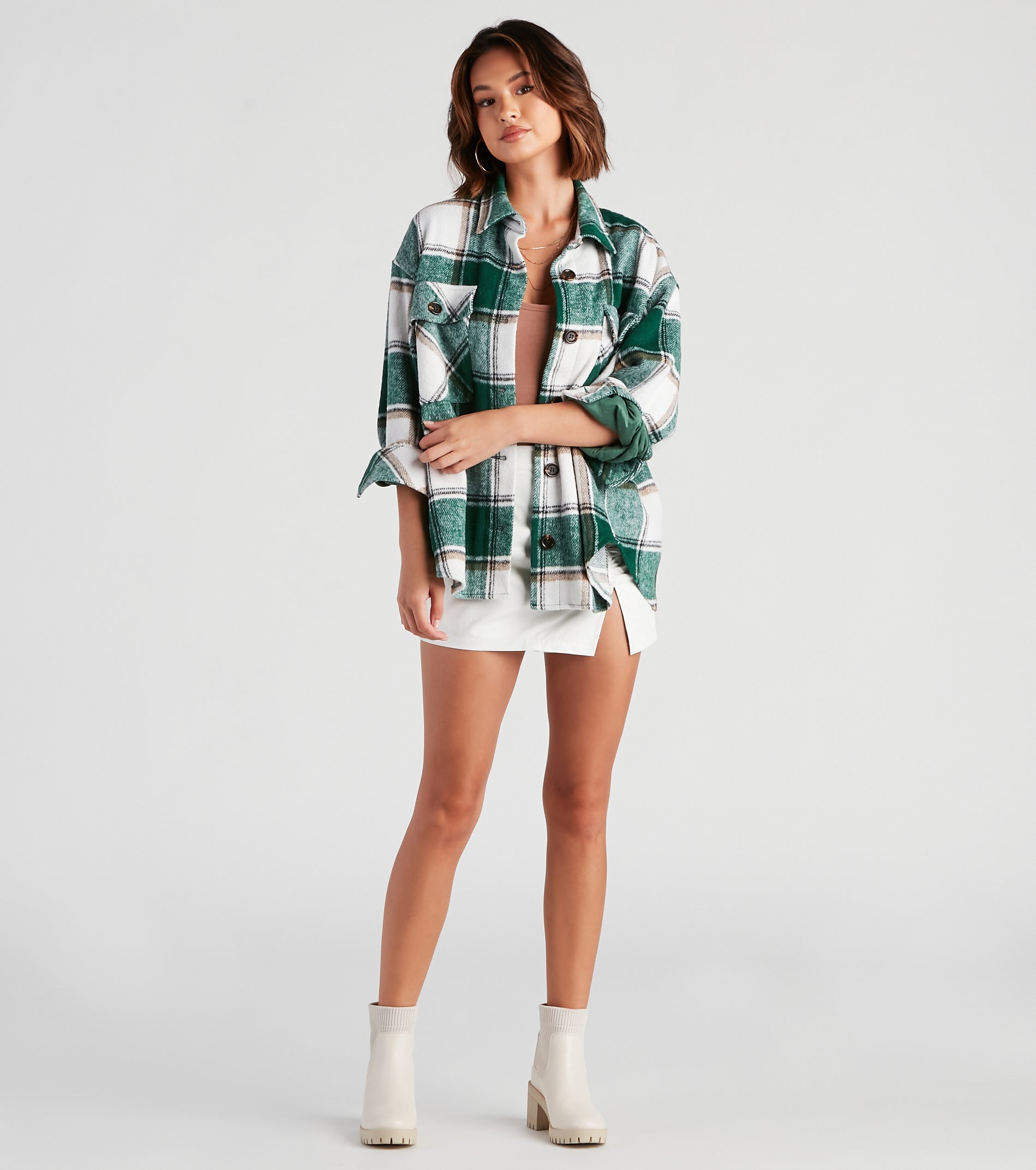 True And Trendy Plaid Shacket - Image 16