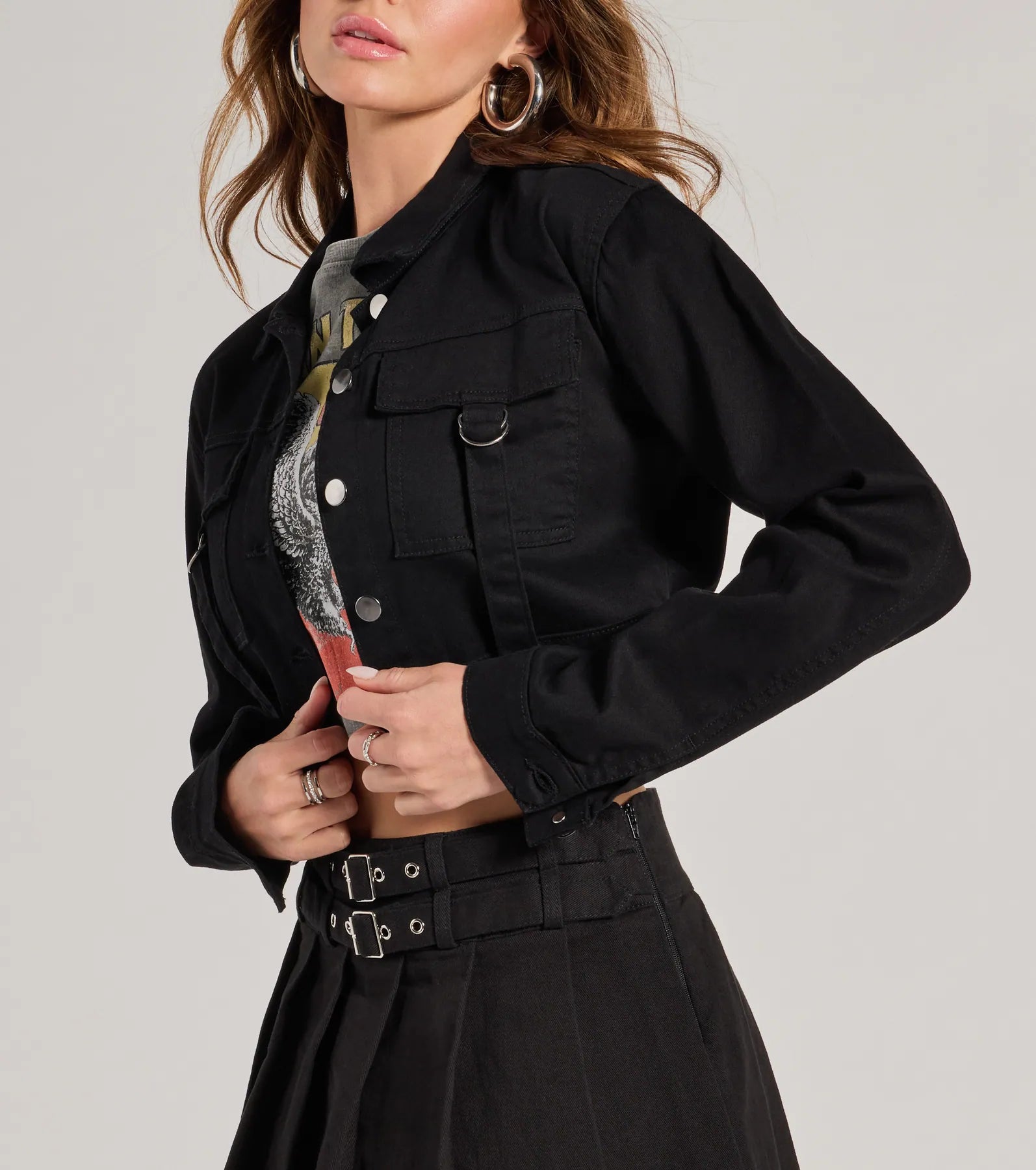 Trendy Nature Cargo Woven Crop Jacket - Image 8