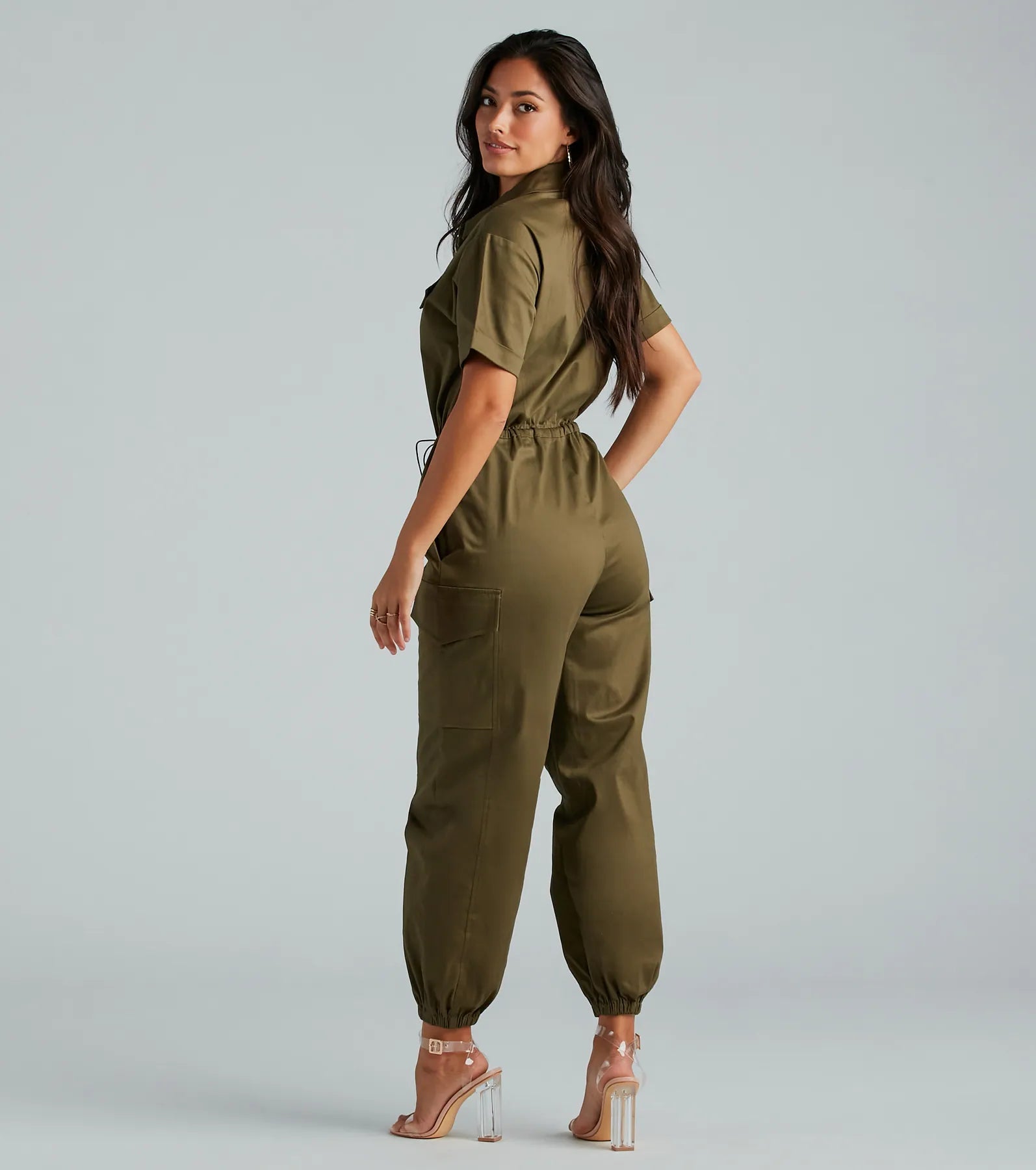 Everyday Utility Cargo Jogger Jumpsuit - Image 2