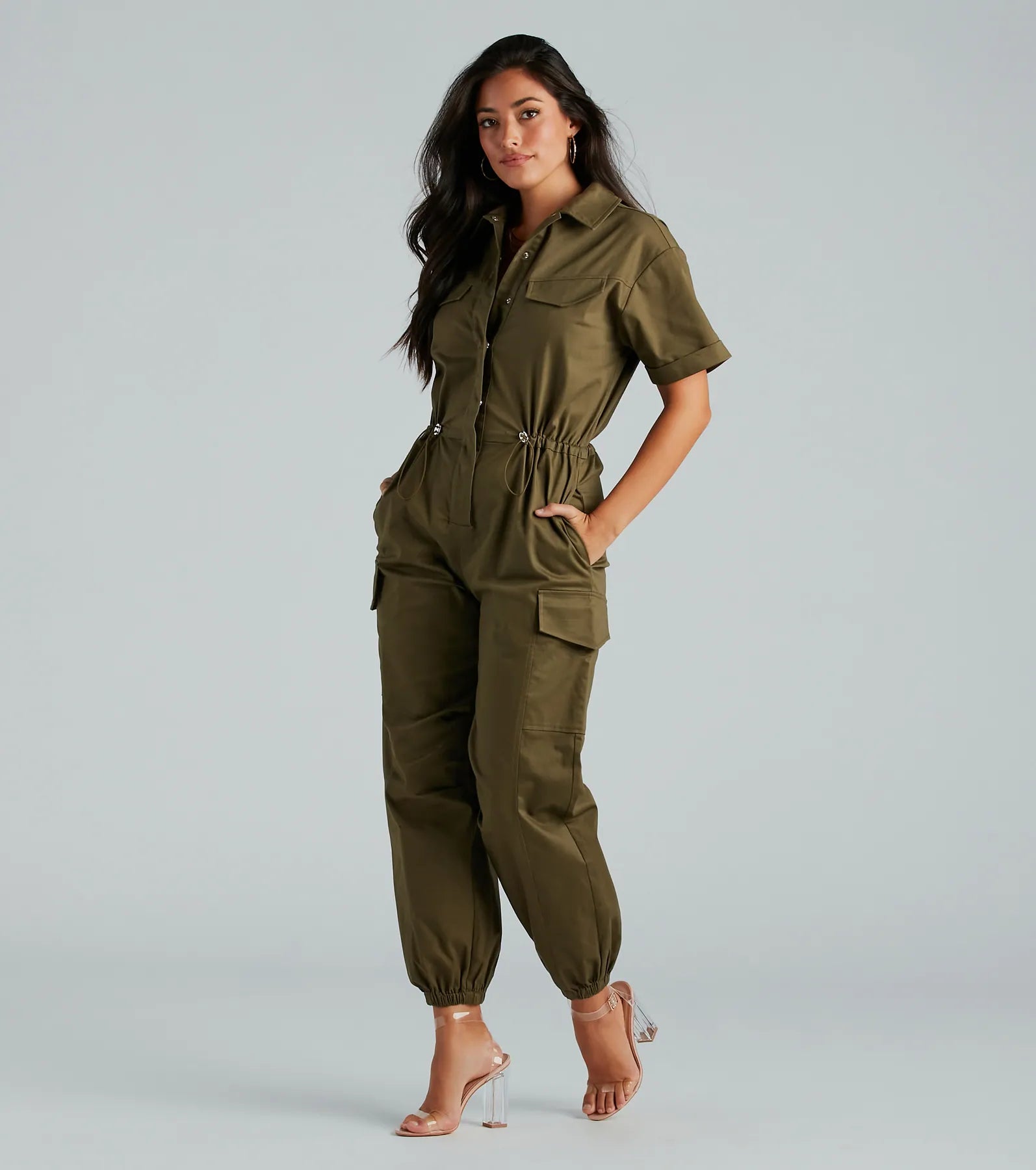Everyday Utility Cargo Jogger Jumpsuit - Image 3