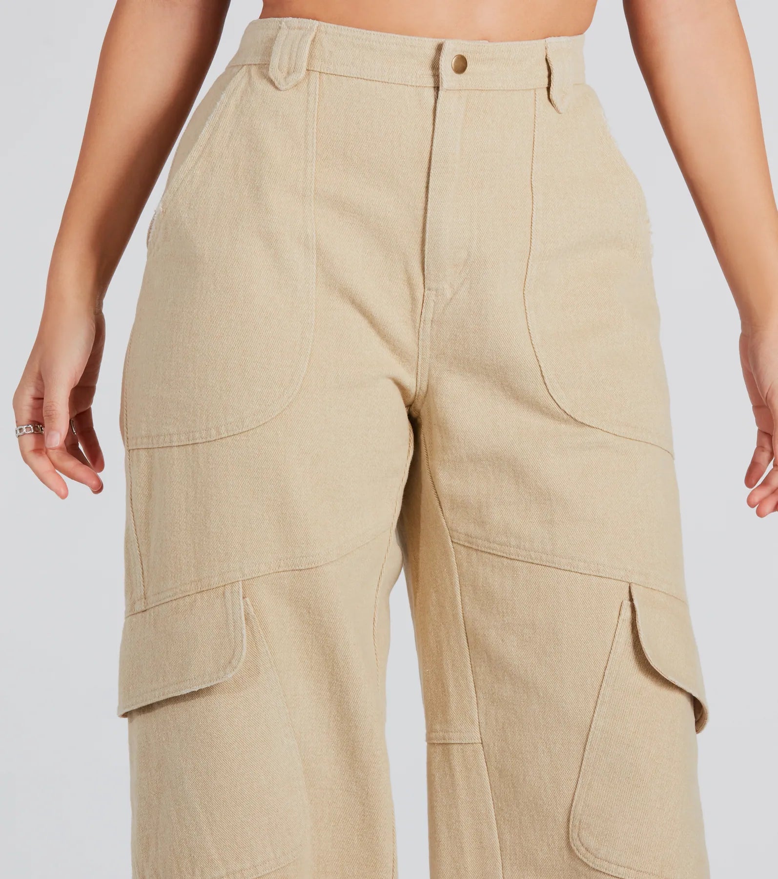 Casual Mood Wide-Leg Cargo Pants - Image 8