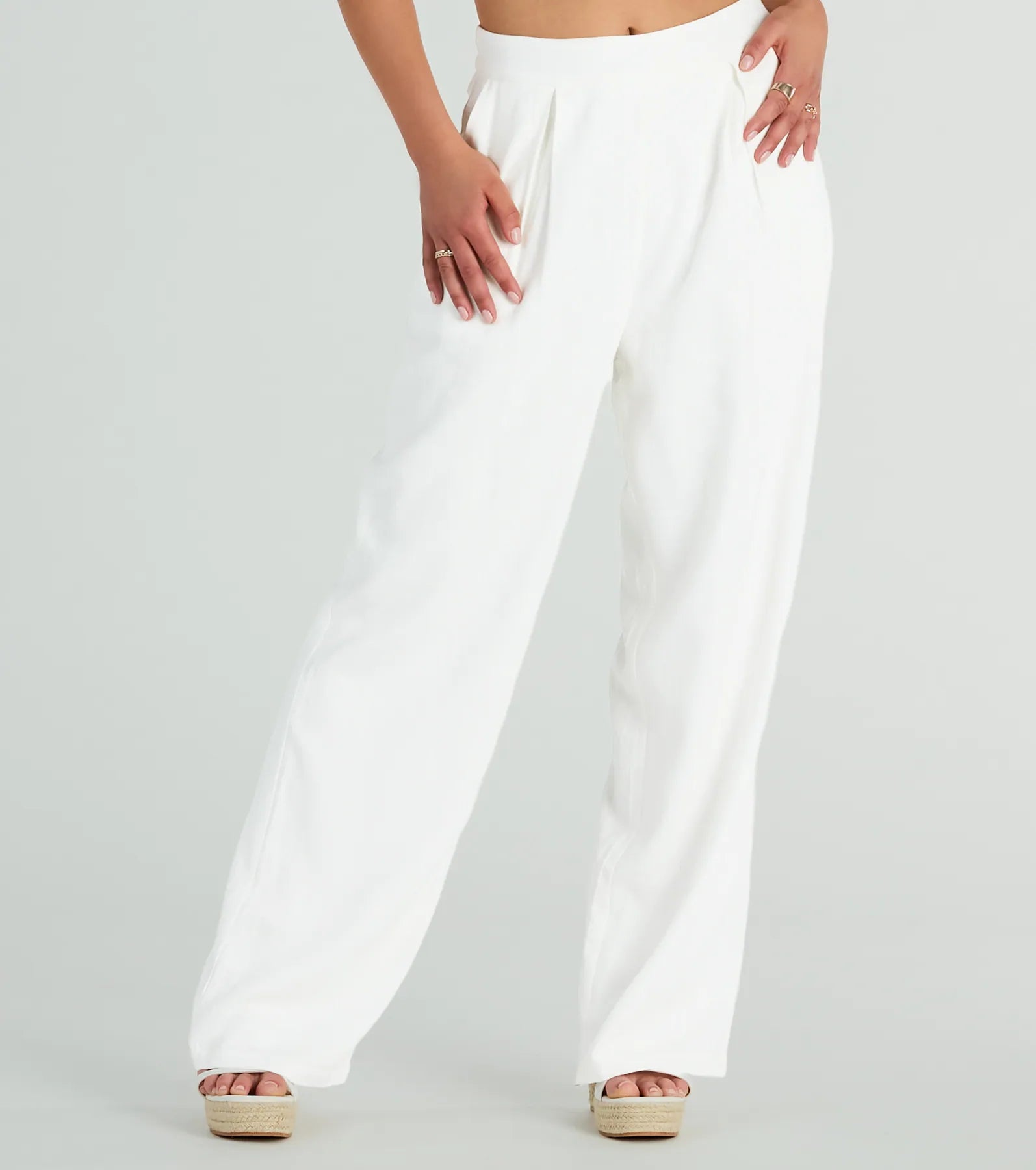 Trendy Treasure Linen Wide-Leg Pants - Image 2