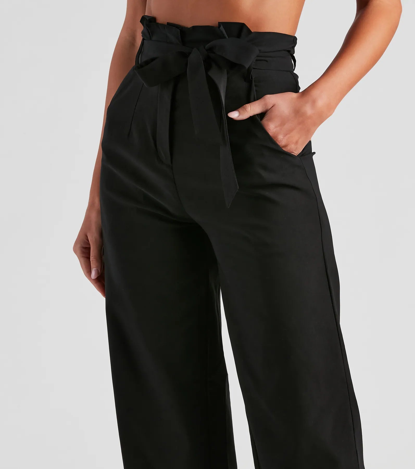 So Poised Paper Bag Wide Leg Pants - Image 4