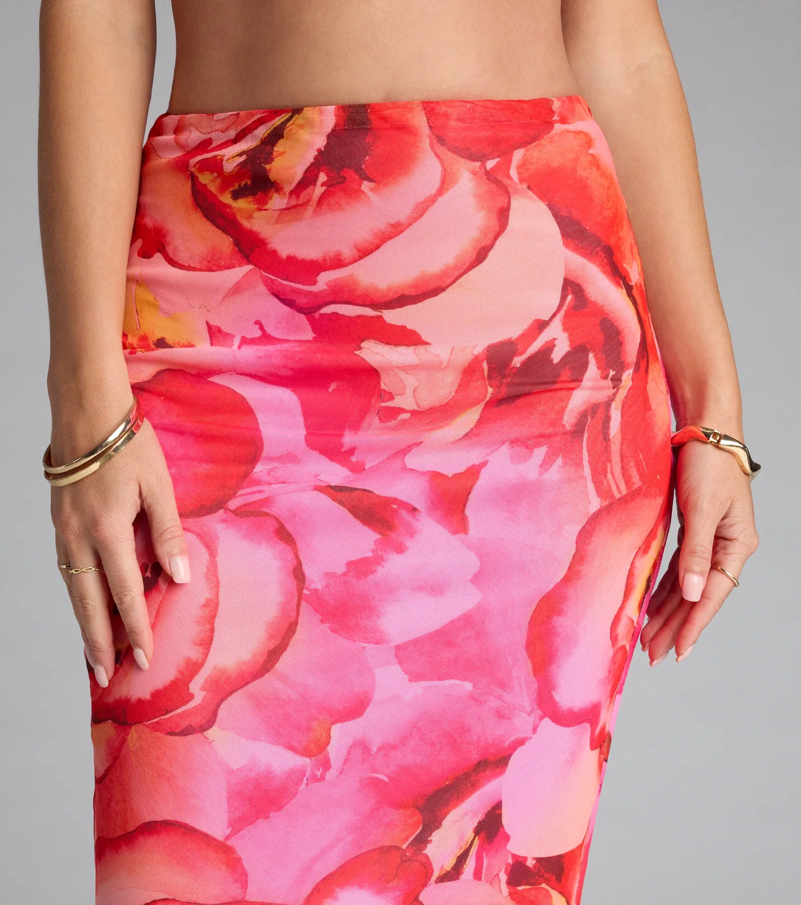 She Came to Slay Floral Maxi Skirt - Image 3