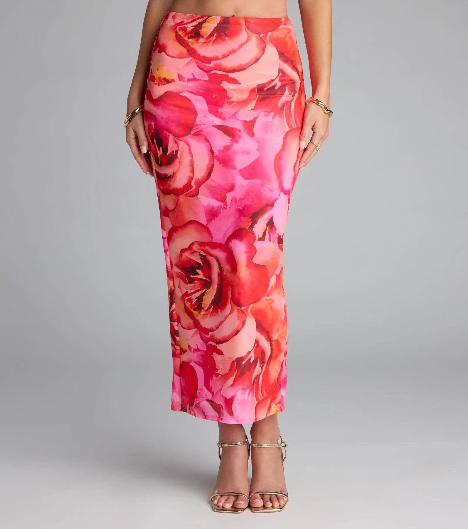 She Came to Slay Floral Maxi Skirt - Image 4