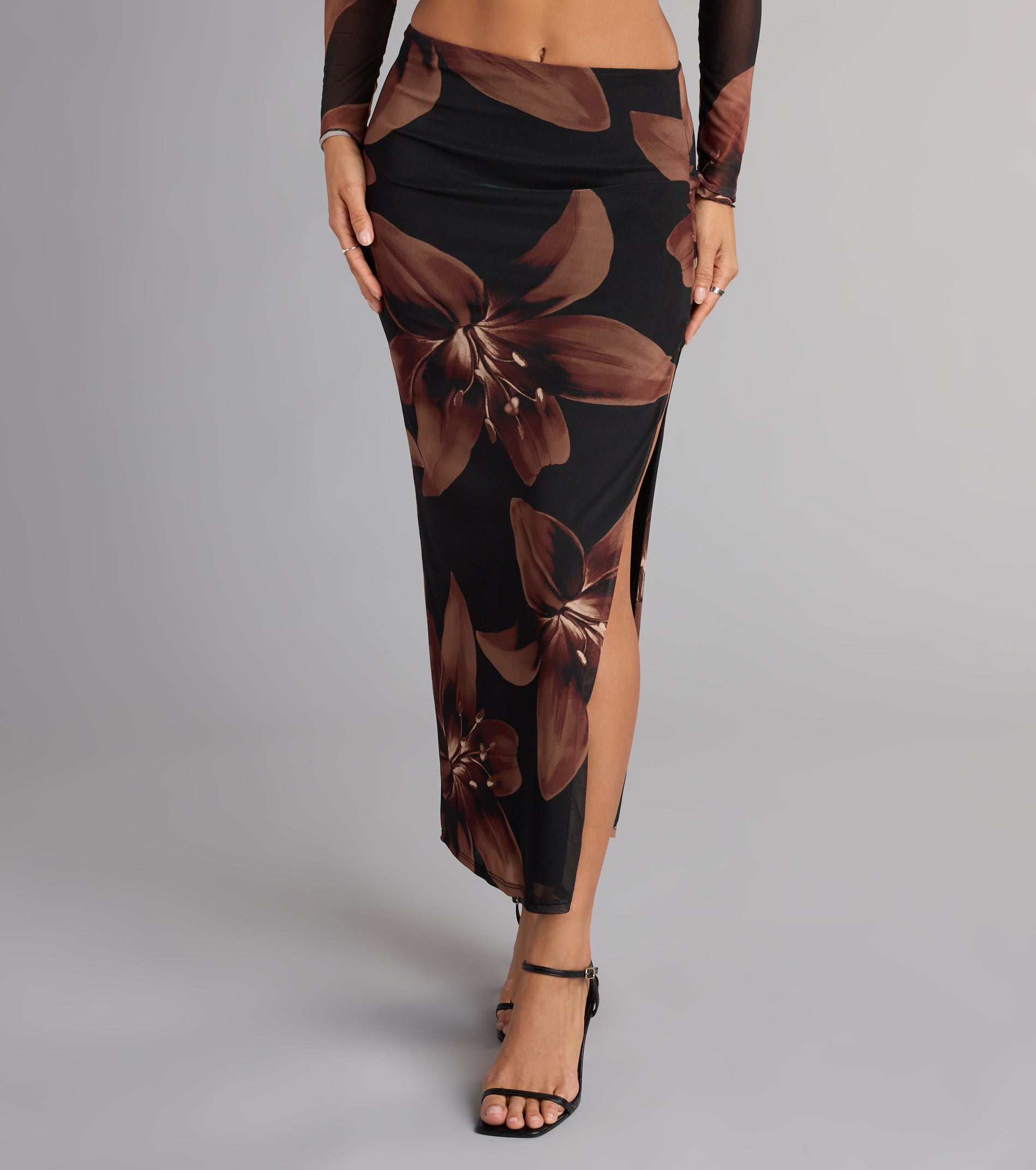 Sweet Escape Floral Slit Maxi Skirt - Image 4