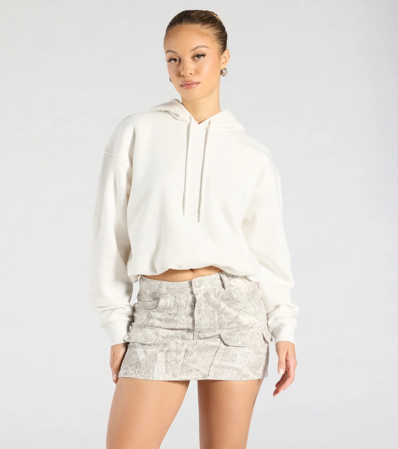 Cutie Cadet Cargo Denim Mini Skirt - Image 3