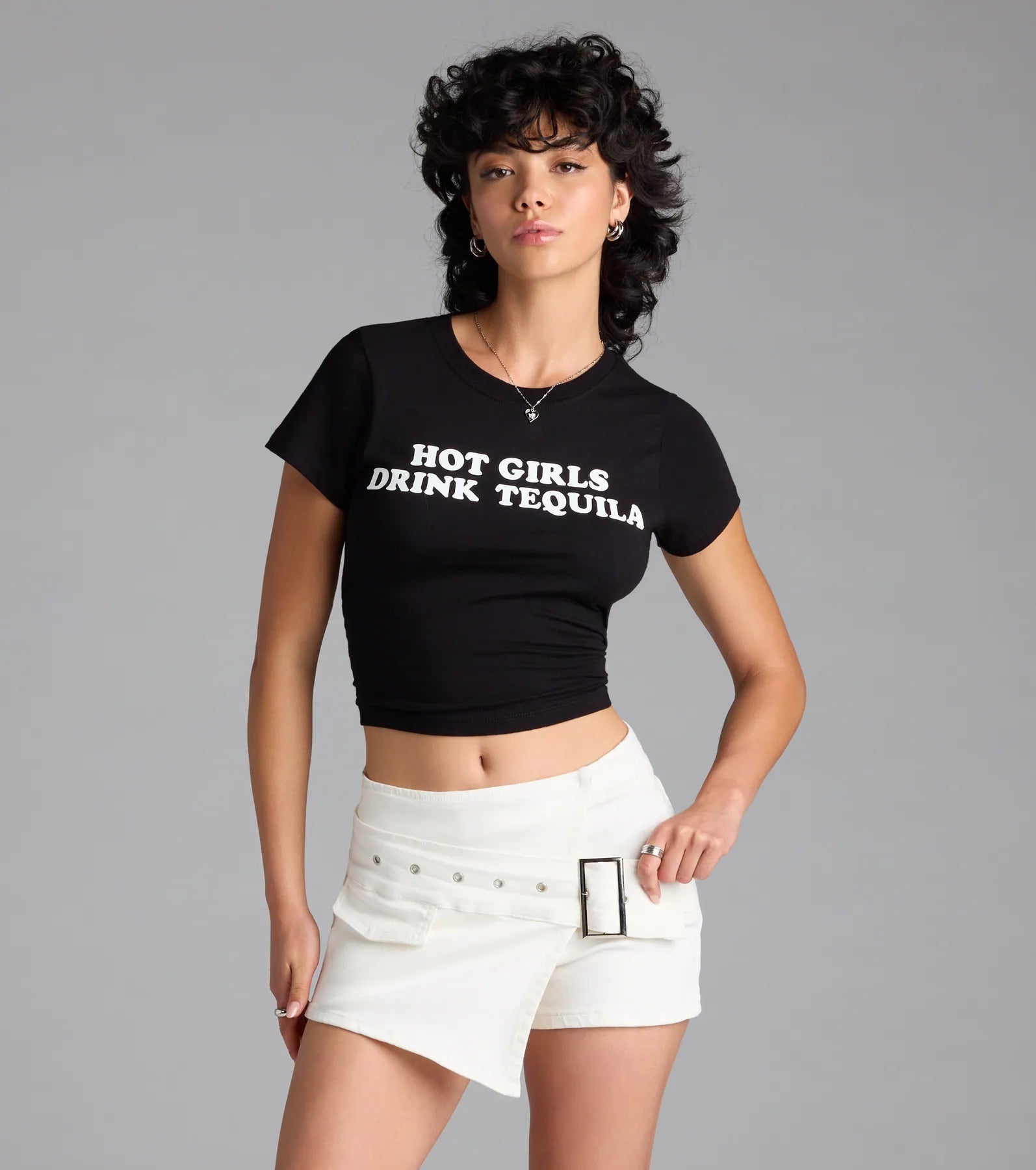 Short Talk High-Rise Belted Wrap Skort - Image 4