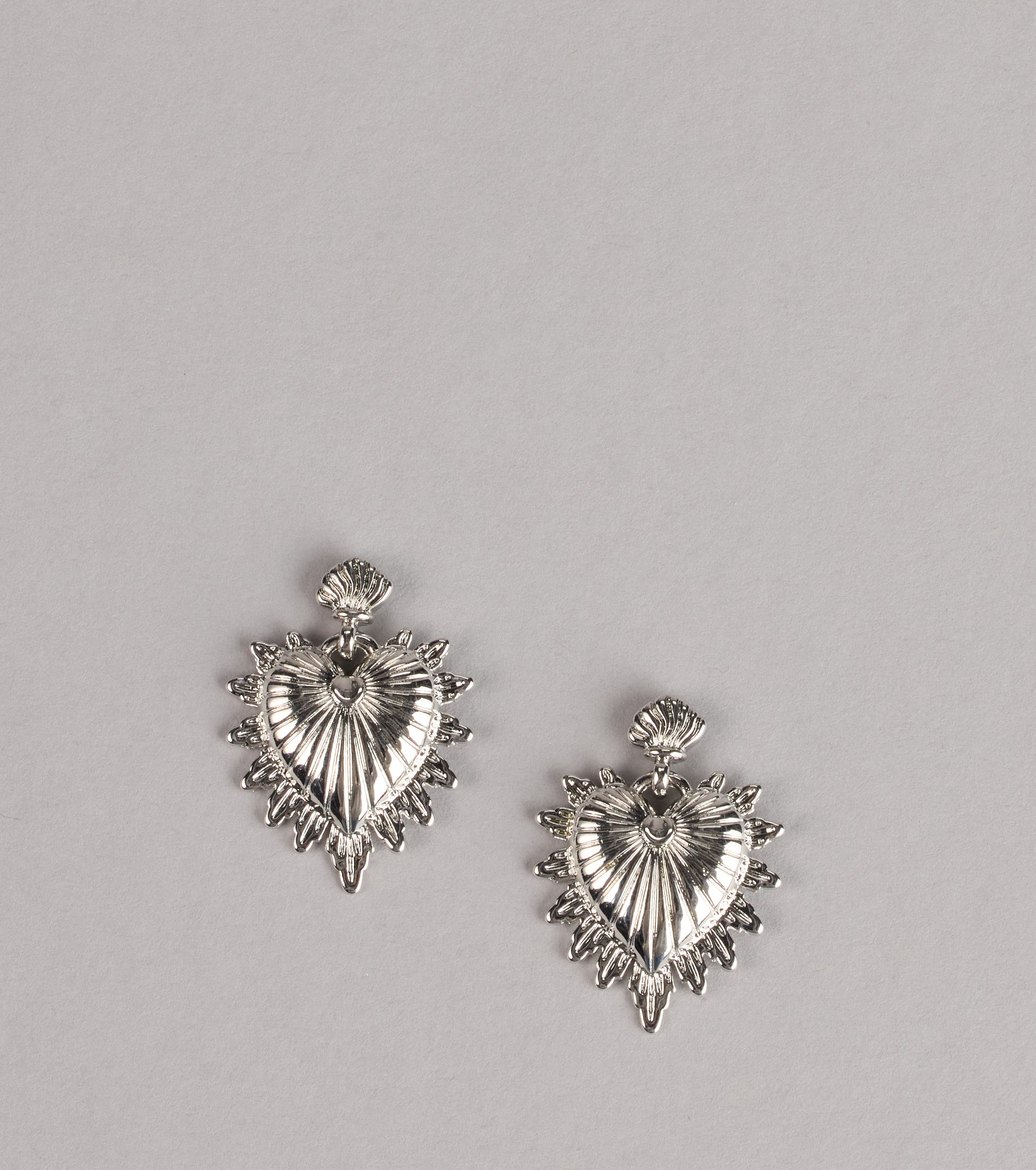 Burning Love Sacred Heart Earrings