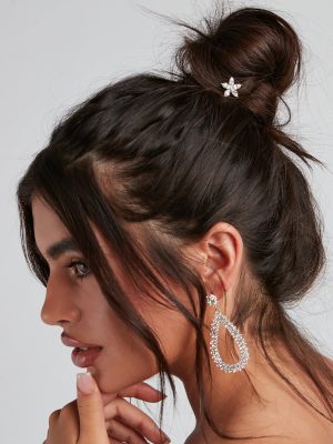 Flower Adoration Rhine Hair Pin