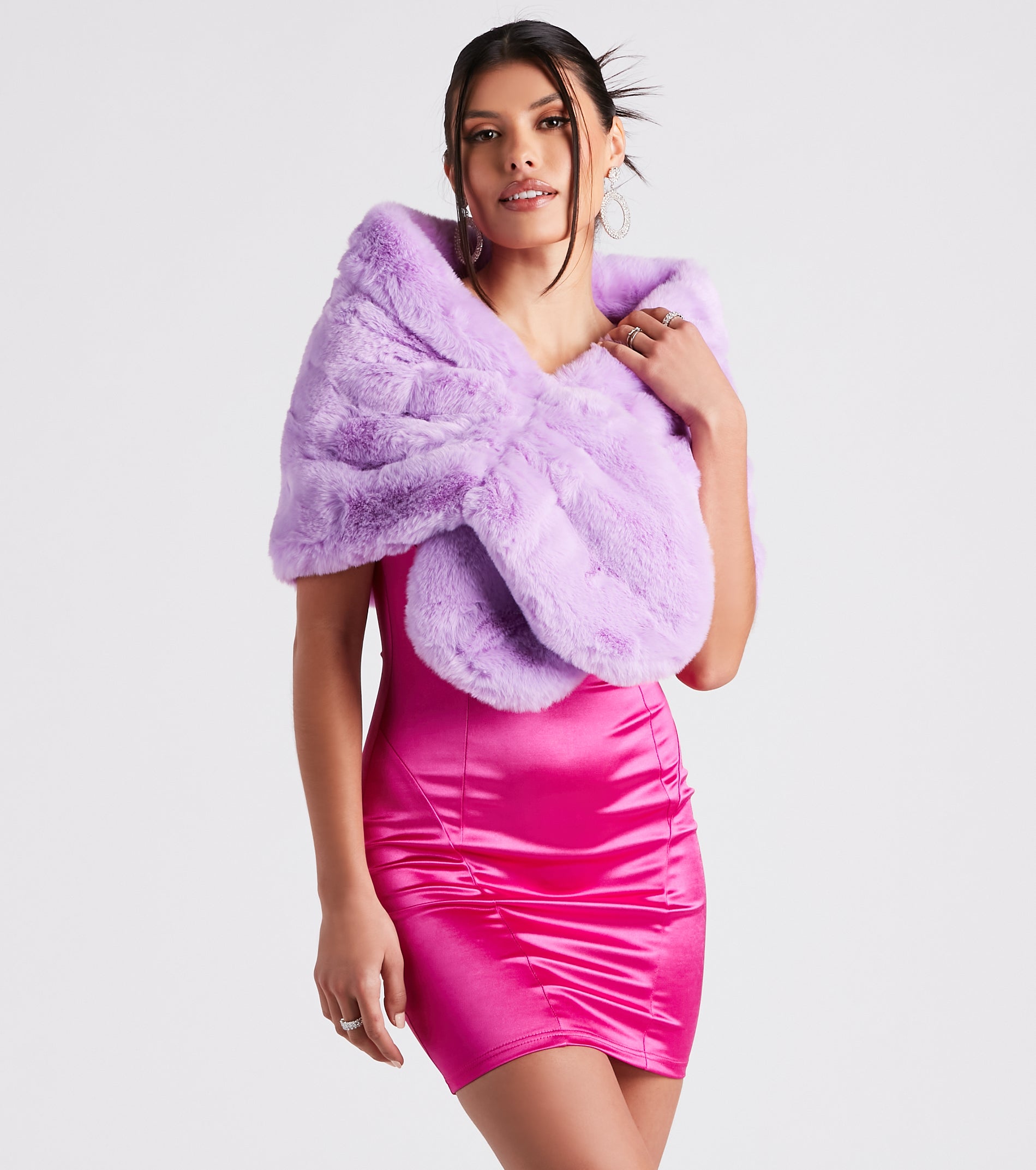 So Luxe Faux Fur Shawl Wrap - Image 11