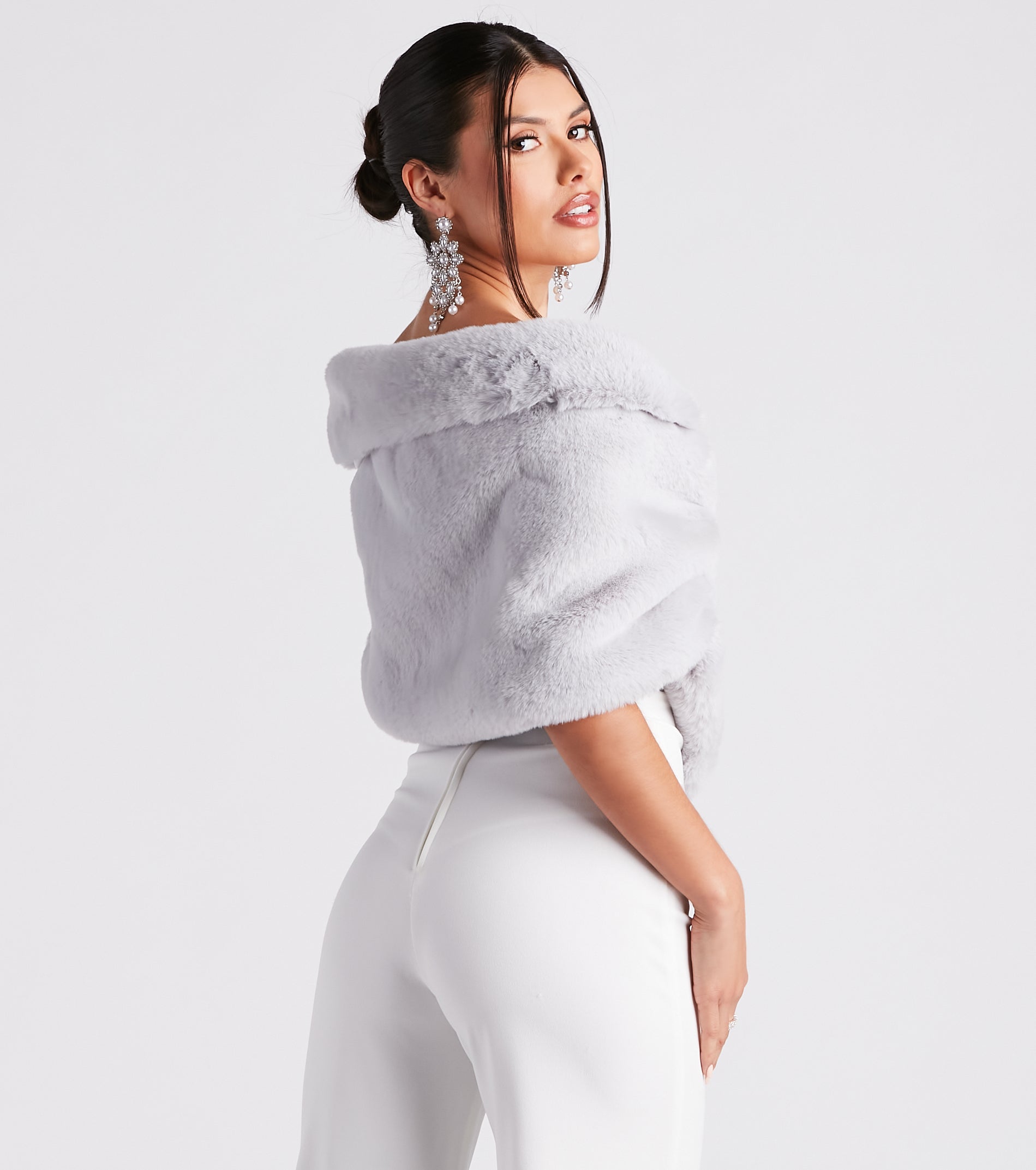 So Luxe Faux Fur Shawl Wrap - Image 6