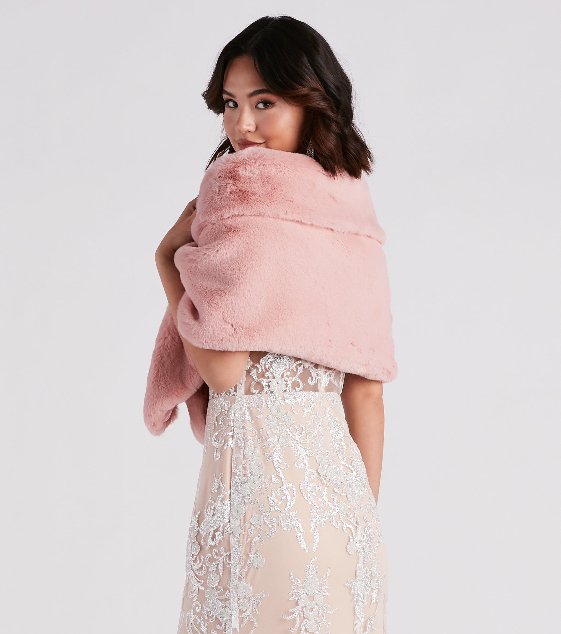 So Luxe Faux Fur Shawl Wrap - Image 2