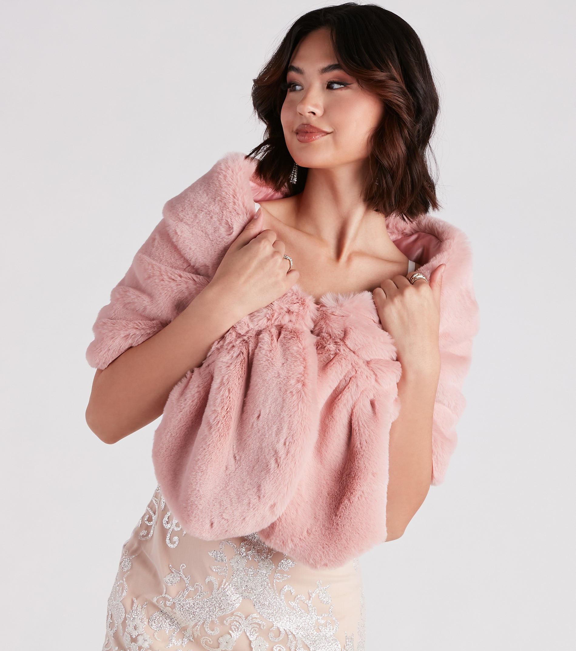 So Luxe Faux Fur Shawl Wrap - Image 4