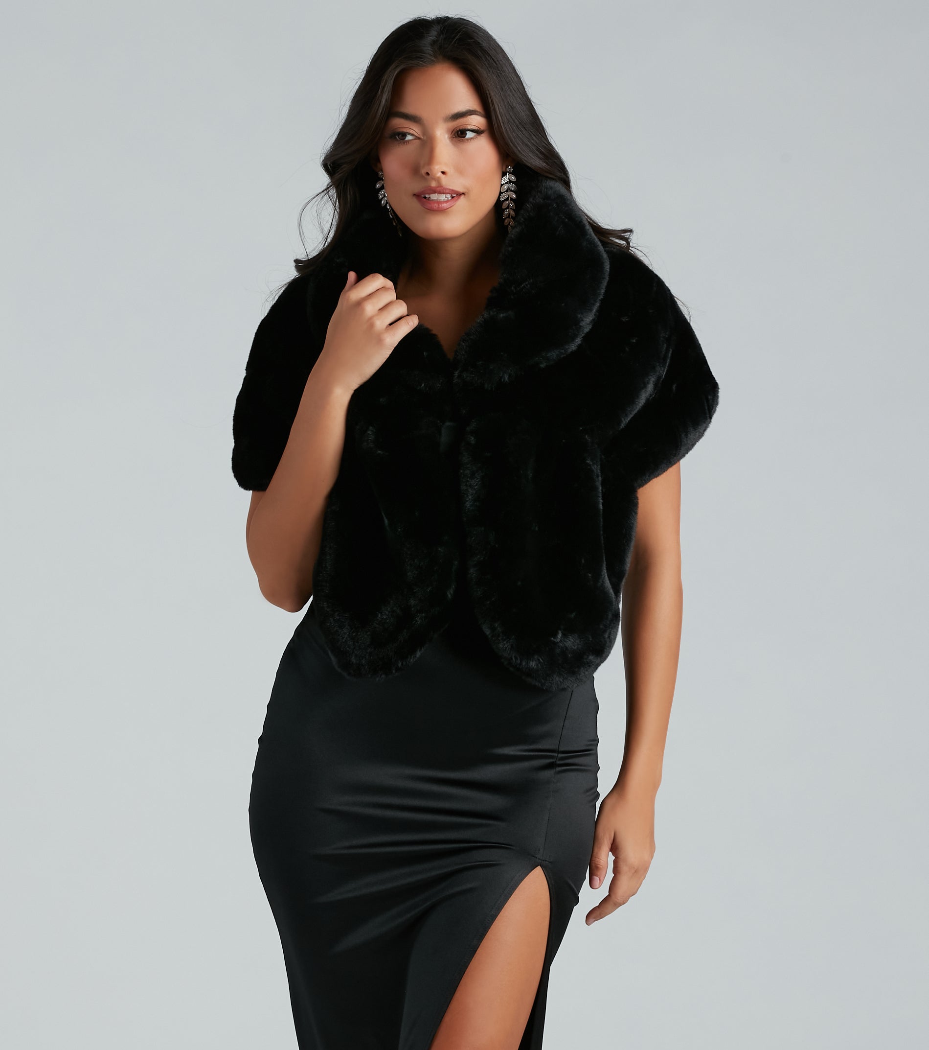 So Luxe Faux Fur Shawl Wrap - Image 14