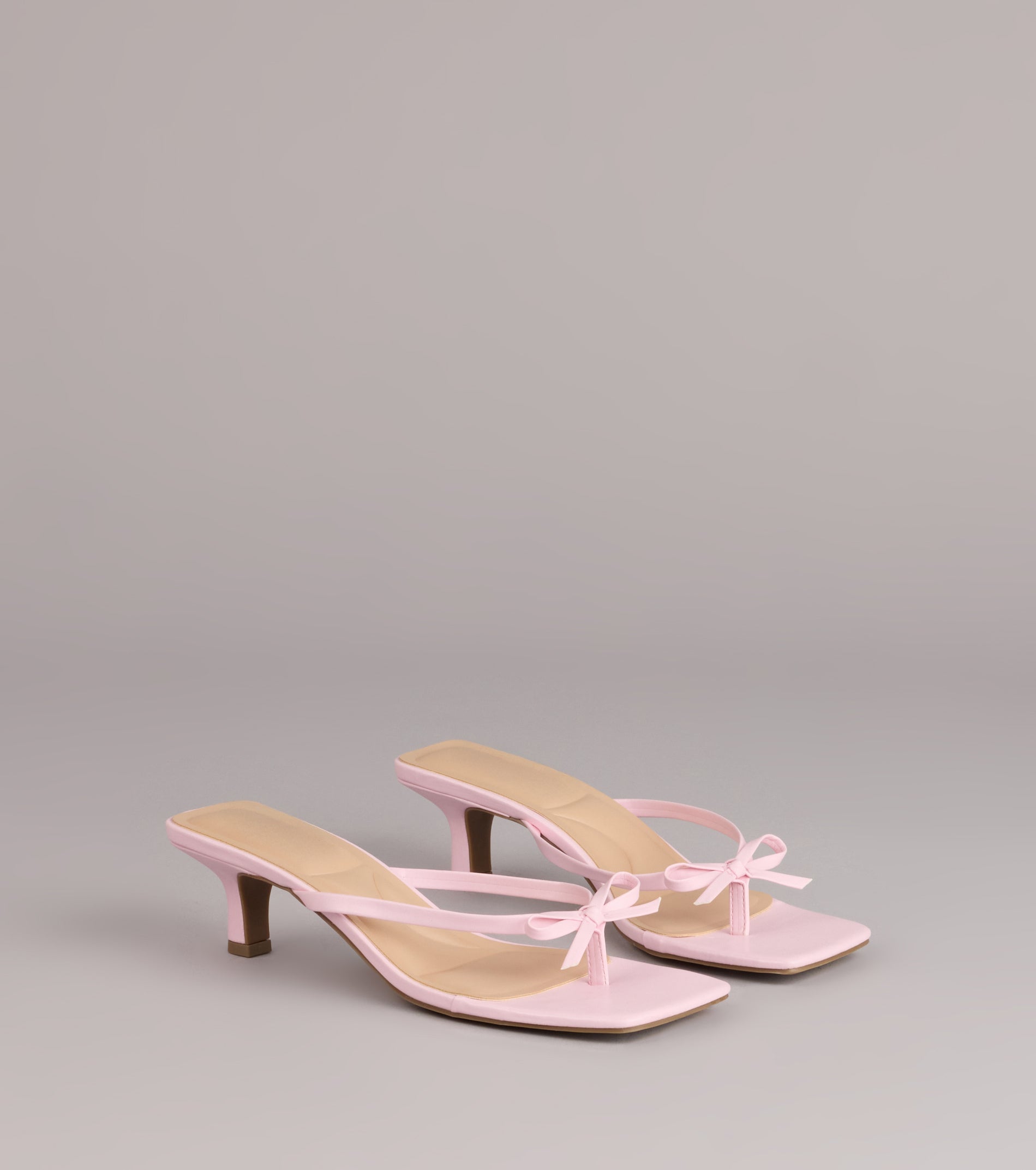 Play Nice Bow Thong Heels - Image 9
