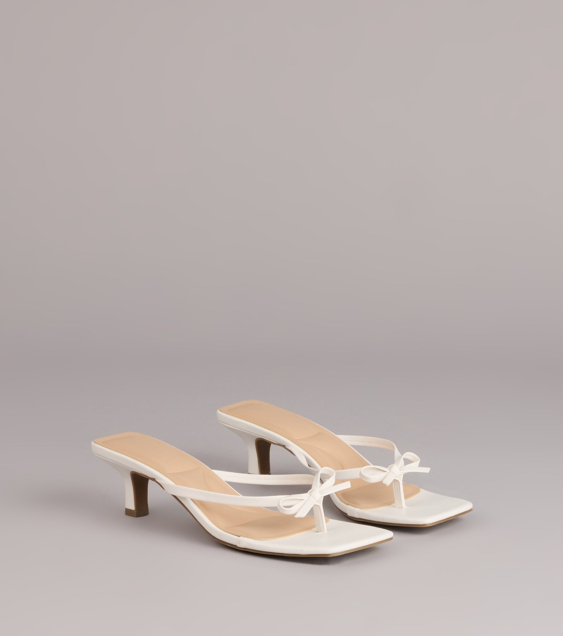 Play Nice Bow Thong Heels - Image 5