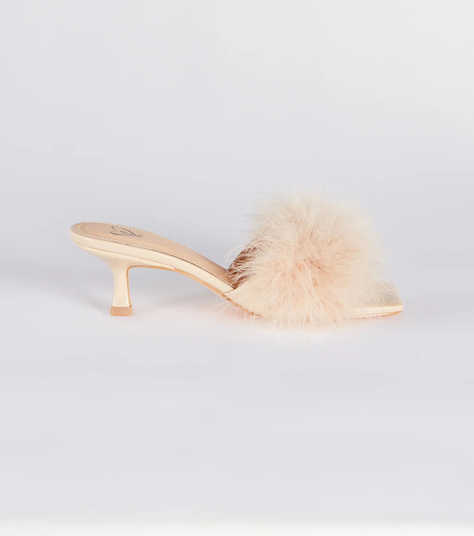 Diva Cutie Marabou Kitten Heel Mules - Image 2